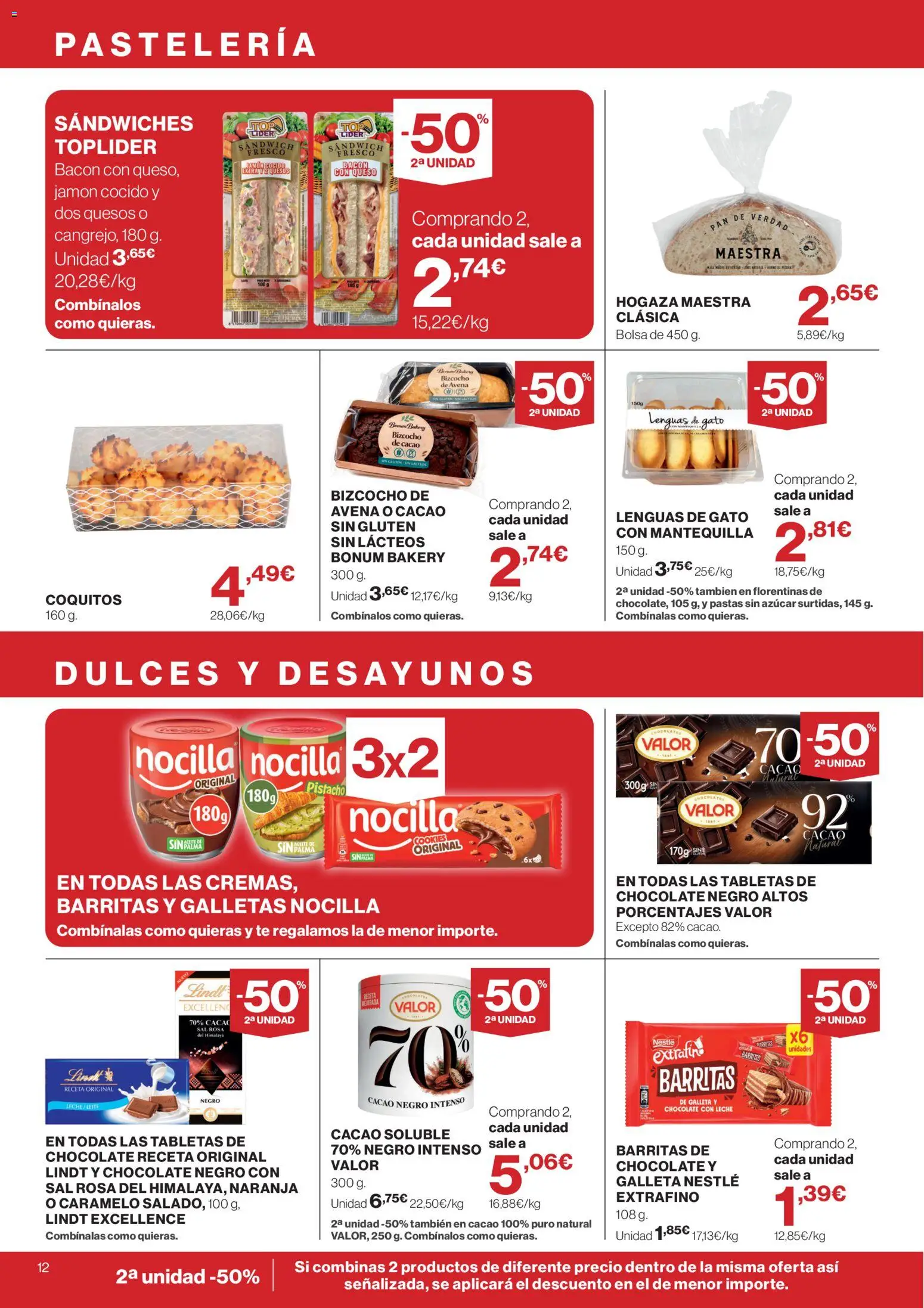 Supercor folleto │ válido desde el 10/09/2026 | Página: 12 | Productos: Chocolate, Jamón cocido, Sal, Bacon