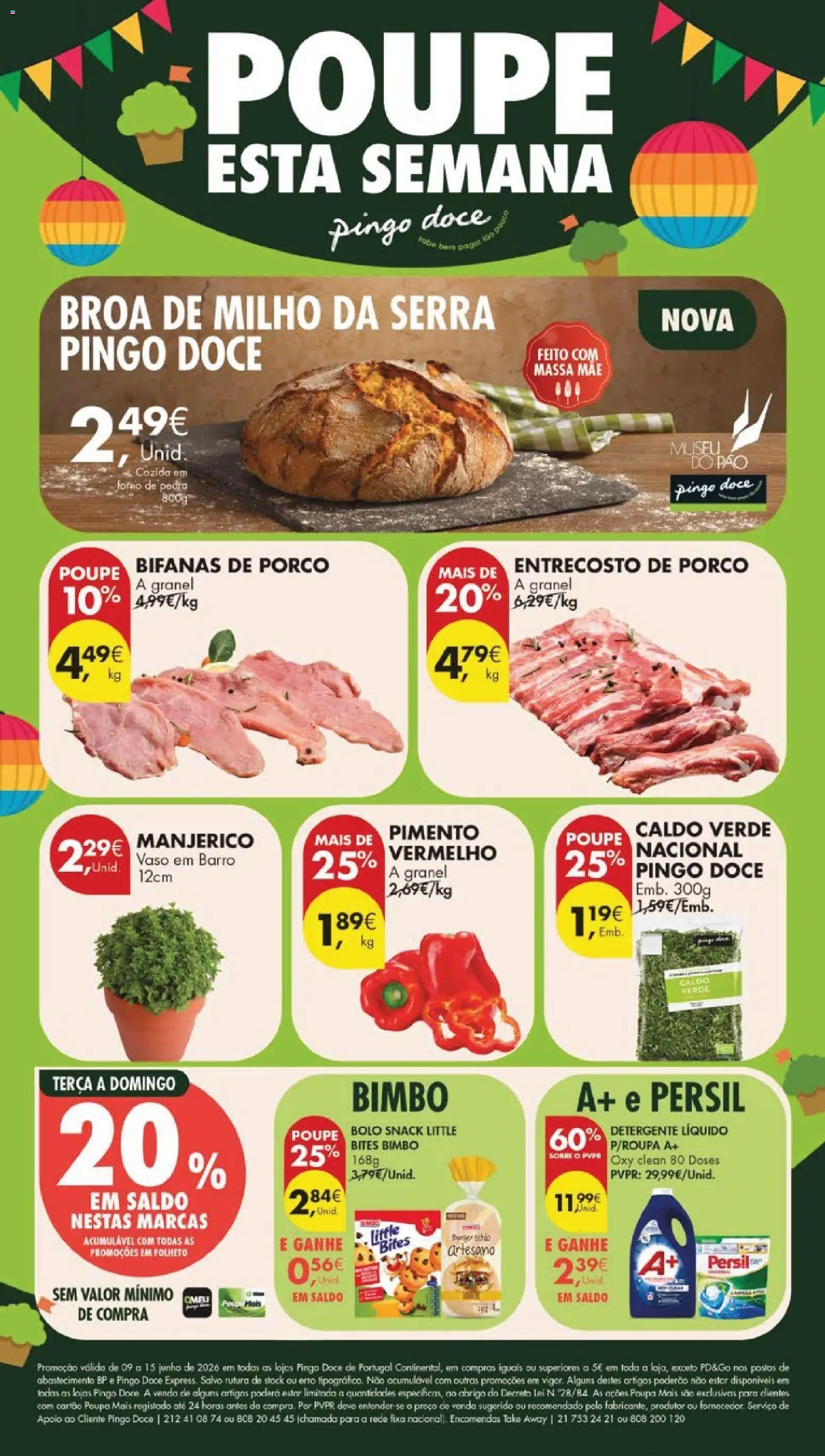 Pingo Doce folheto │ válido de 09.06.2026 | Página: 1 | Produtos: Forno, Bolo, Pão, Milho