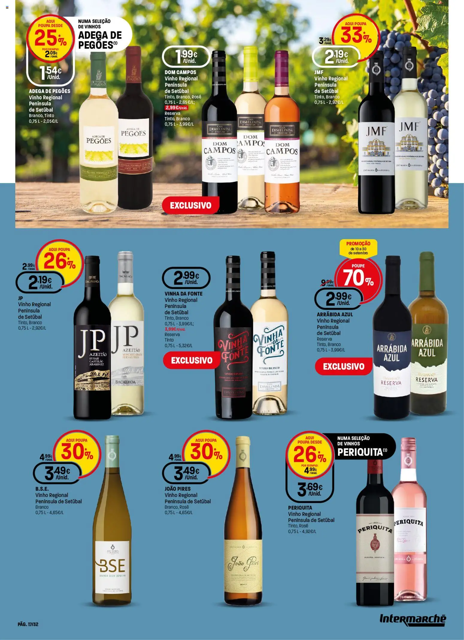 Intermarché folheto Especial Vinhos Super │ válido de 10/09/2026 | Página: 17 | Produtos: Vinho branco, Vinho, Vinho tinto