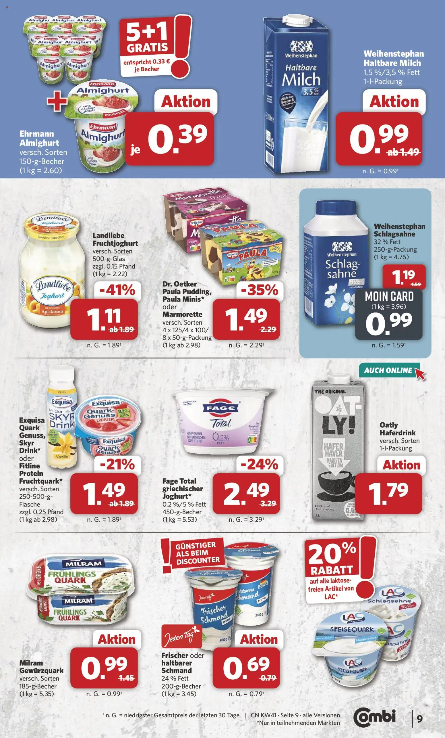 Combi Prospekt – gültig ab 05.10.2026 | Seite: 9 | Produkte: Haltbare milch, Skyr, Vanille, Oatly