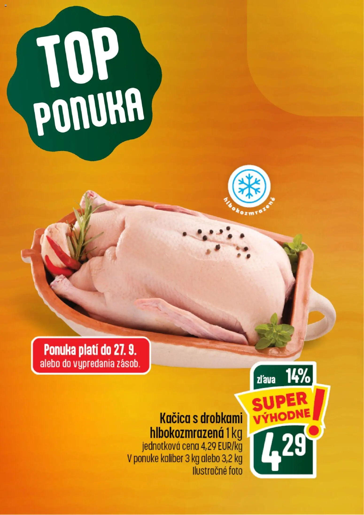 Nové COOP Jednota akcie – leták je platný od 24.09.2026 | Strana: 2 | Produkty: Kačica
