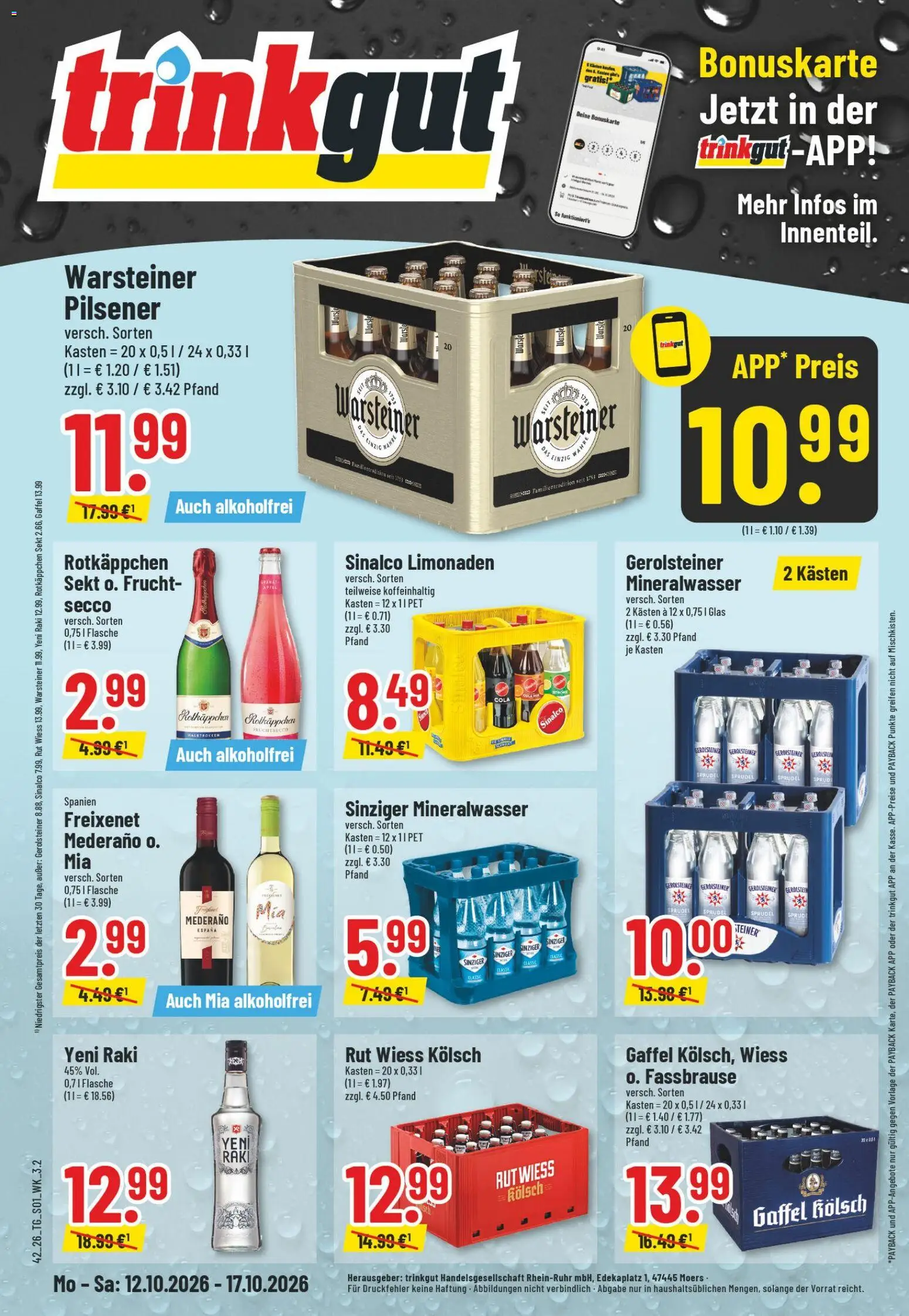 Trinkgut Prospekt – gültig ab 12.10.2026 | Seite: 1