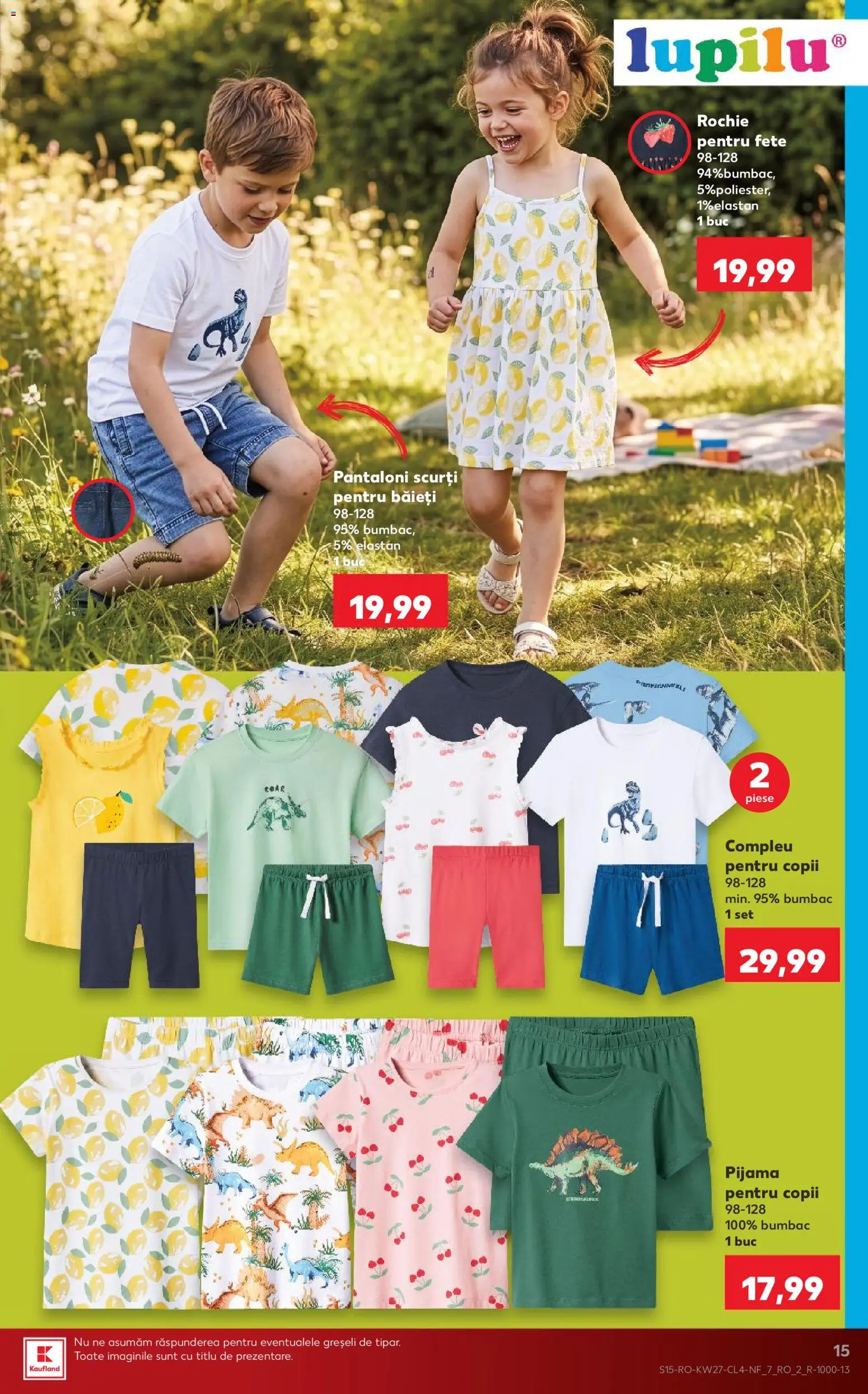 Noul catalog Kaufland – valabil de la 01.07.2026 | Pagină: 15 | Produse: Rochie, Pantaloni, Pantaloni scurți