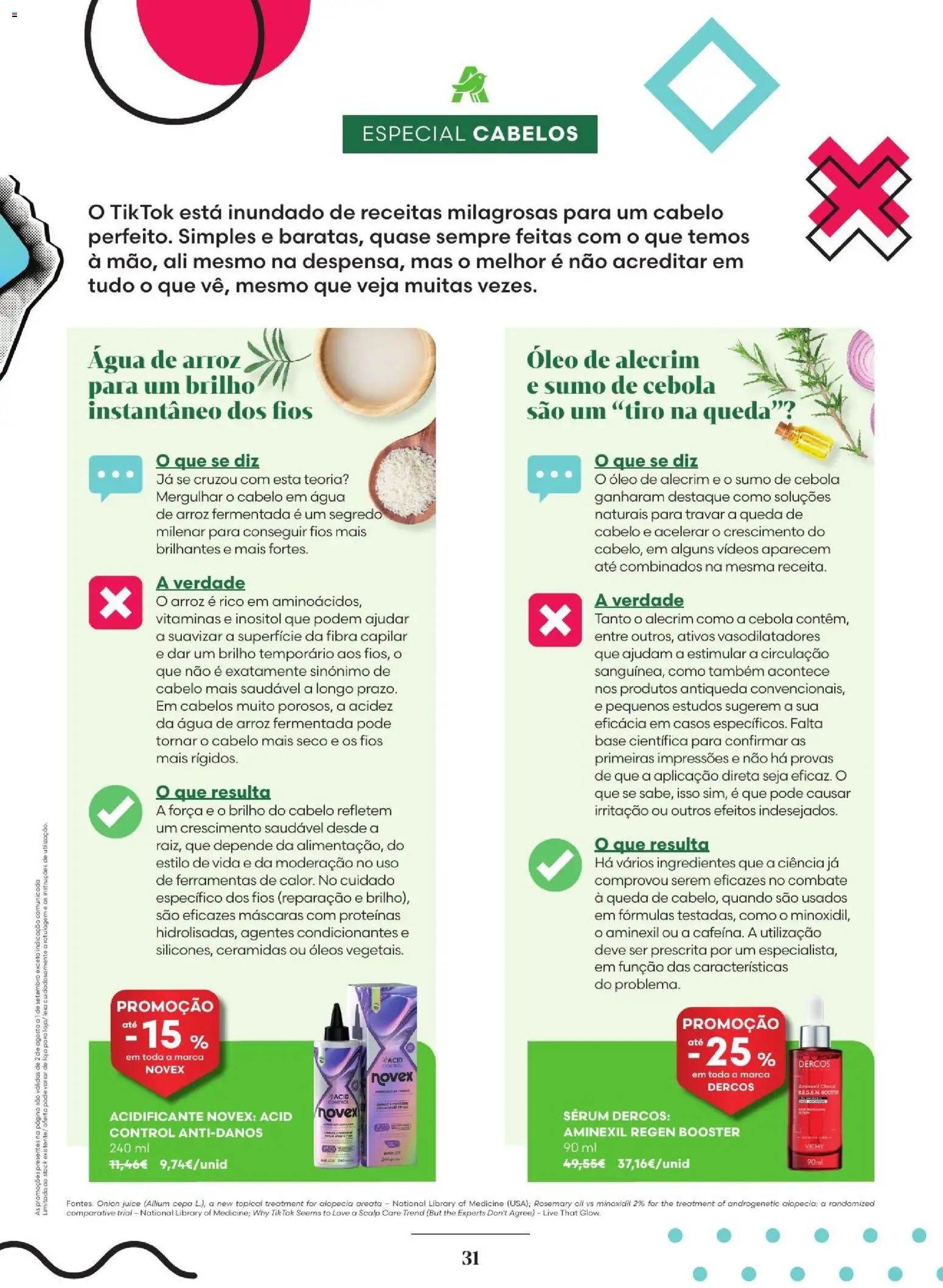 Auchan - Solares  Especial Cabelo │ válido de 02/08/2026 | Página: 31 | Produtos: Agua, Ferramentas, Cebola, Óleo