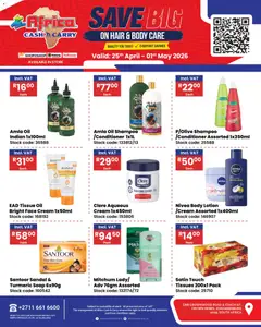 Africa Cash & Carry specials catalogue – valid from 25.04.2026 | Page: 2 | Products: Oil, Cream, Stock, Soap