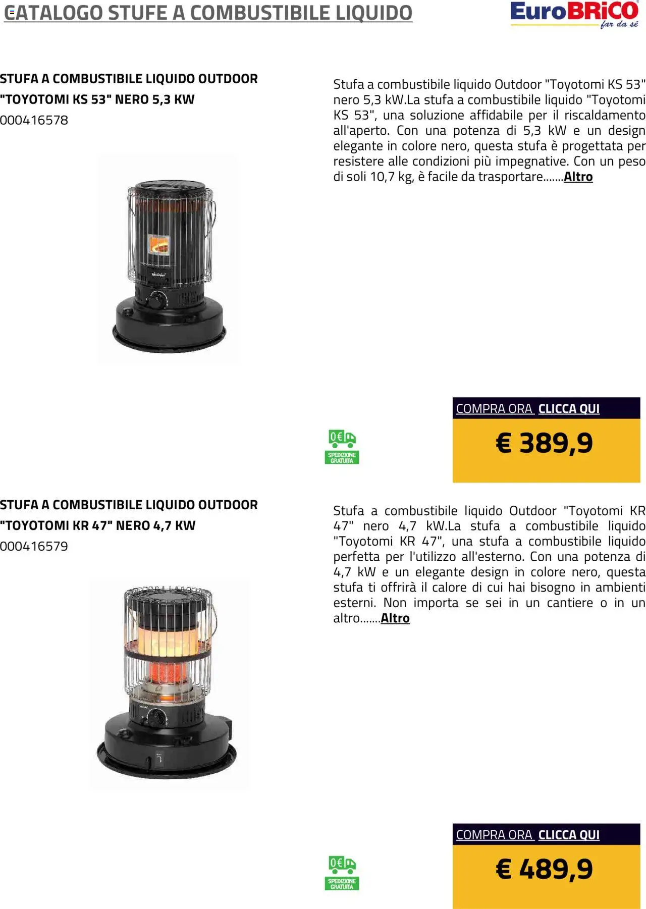Volantino Eurobrico del 23.07.2025 | Pagina: 12 | Prodotti: Stufa