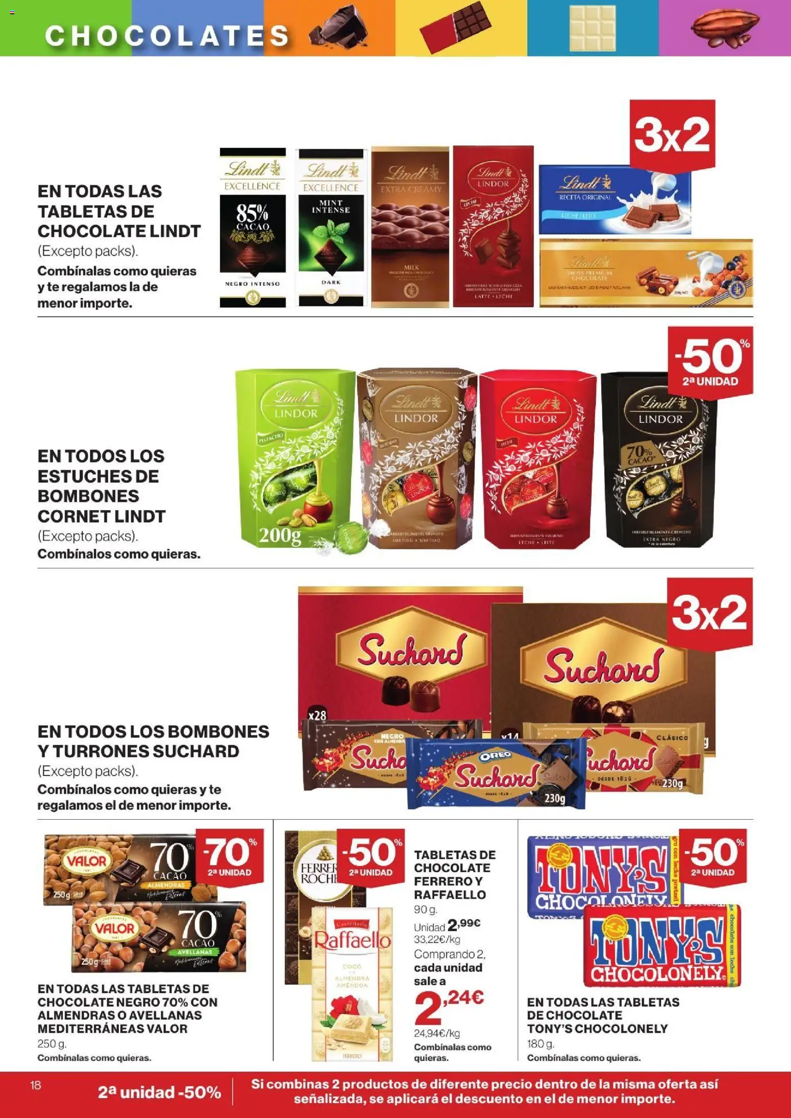 Supercor folleto │ válido desde el 24/09/2026 | Página: 18 | Productos: Leche, Raffaello, Bombones Lindor, Chocolate con leche