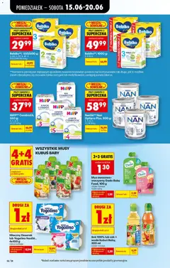 Pogląd oferty "Sok 100% lub sok + woda Kubuś Baby, 300 ml, Sok 100% lub sok + woda Kubuś Baby, 300 ml różne rodzaje" - ważna od 15.06.2026 | Strona: 78