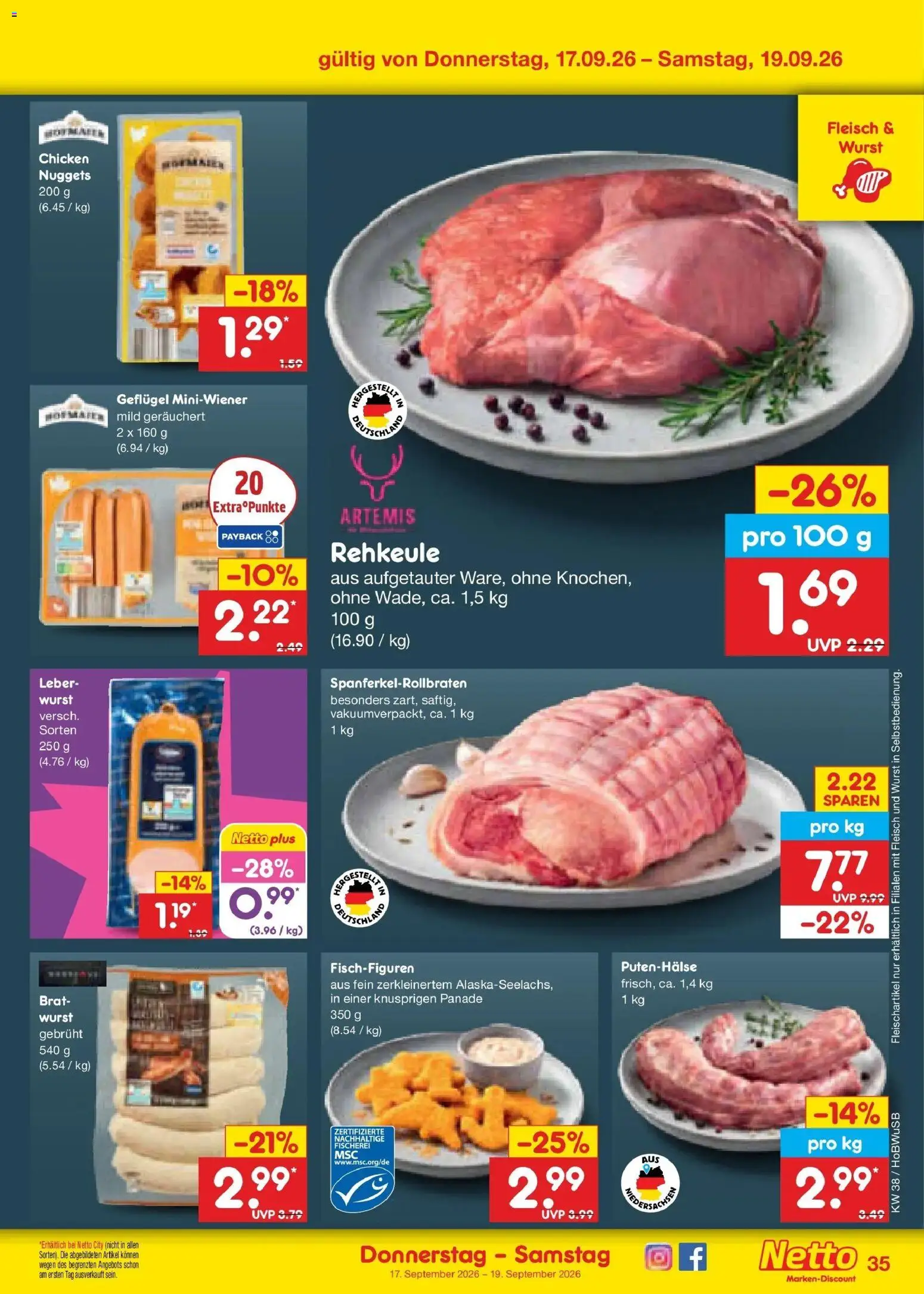 Netto Marken-Discount Prospekt Bielefeld – gültig ab 14.09.2026 | Seite: 49 | Produkte: Wurst, Fleisch