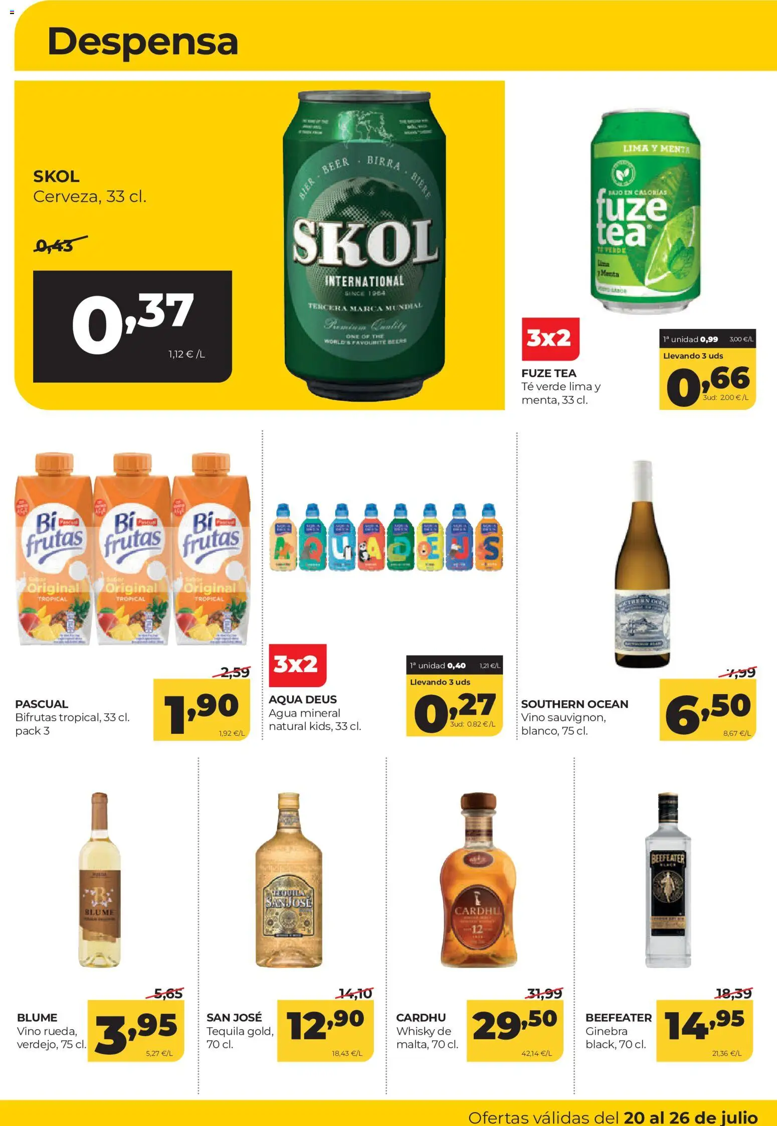 Alimerka folleto Castilla y León │ válido desde el 20/07/2026 | Página: 14 | Productos: Vino, Ginebra, Té, Agua mineral