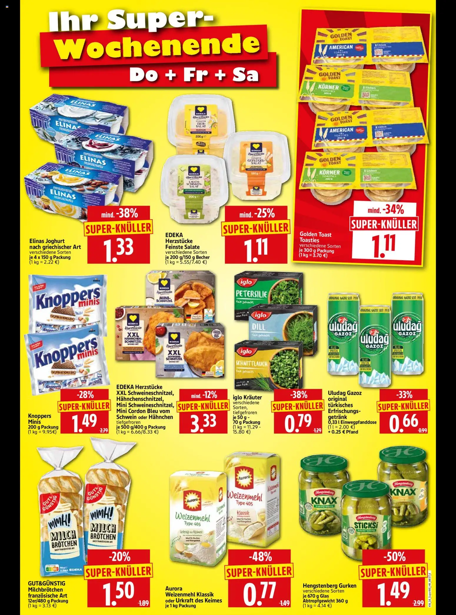 HERKULES Sonderbeilage – gültig ab 20.08.2026 | Seite: 4 | Produkte: Milch, Toast, Schinken, Salat