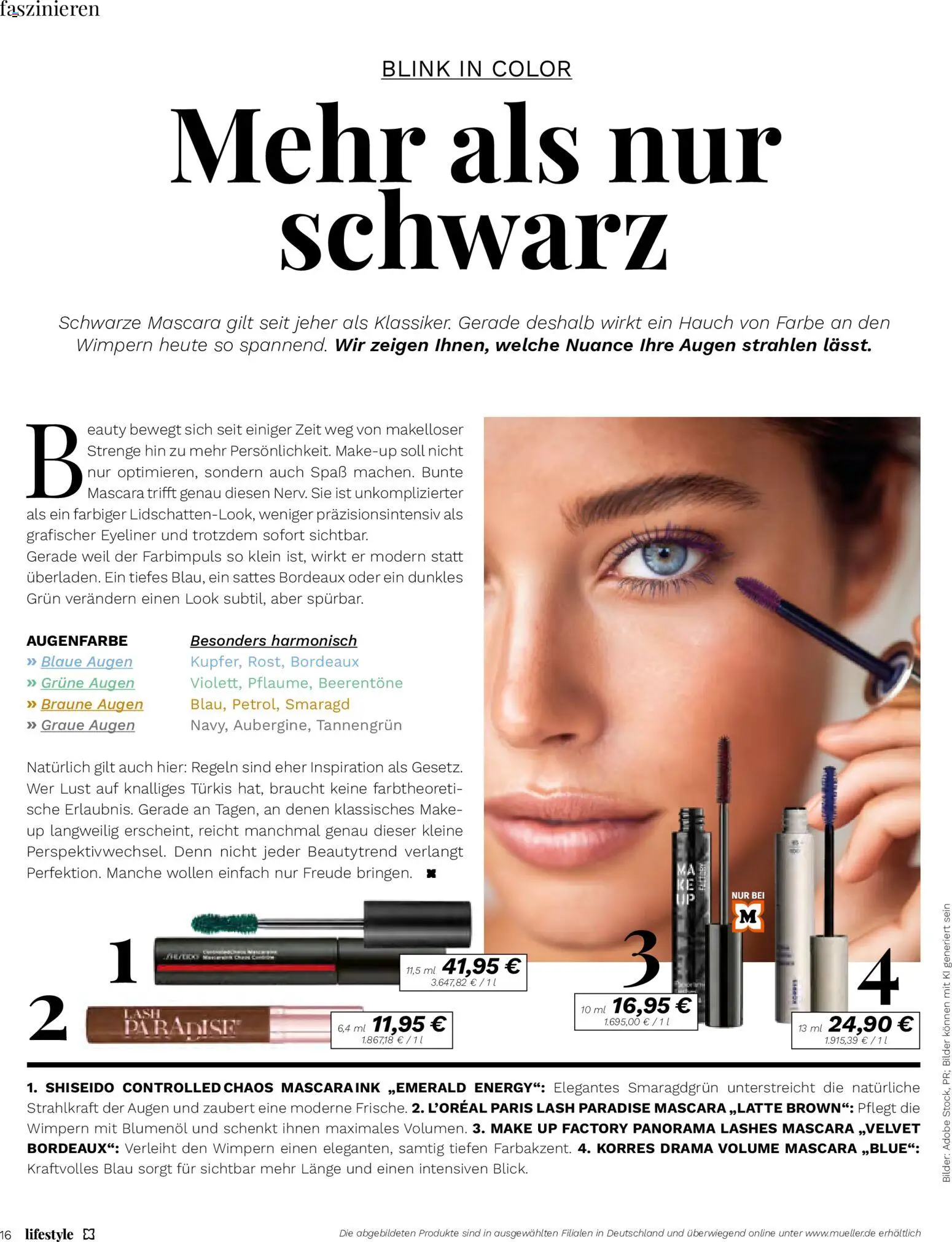 Müller Lifestyle – gültig ab 01.09.2026 | Seite: 16 | Produkte: Energy, Eyeliner, Bilder, Mascara