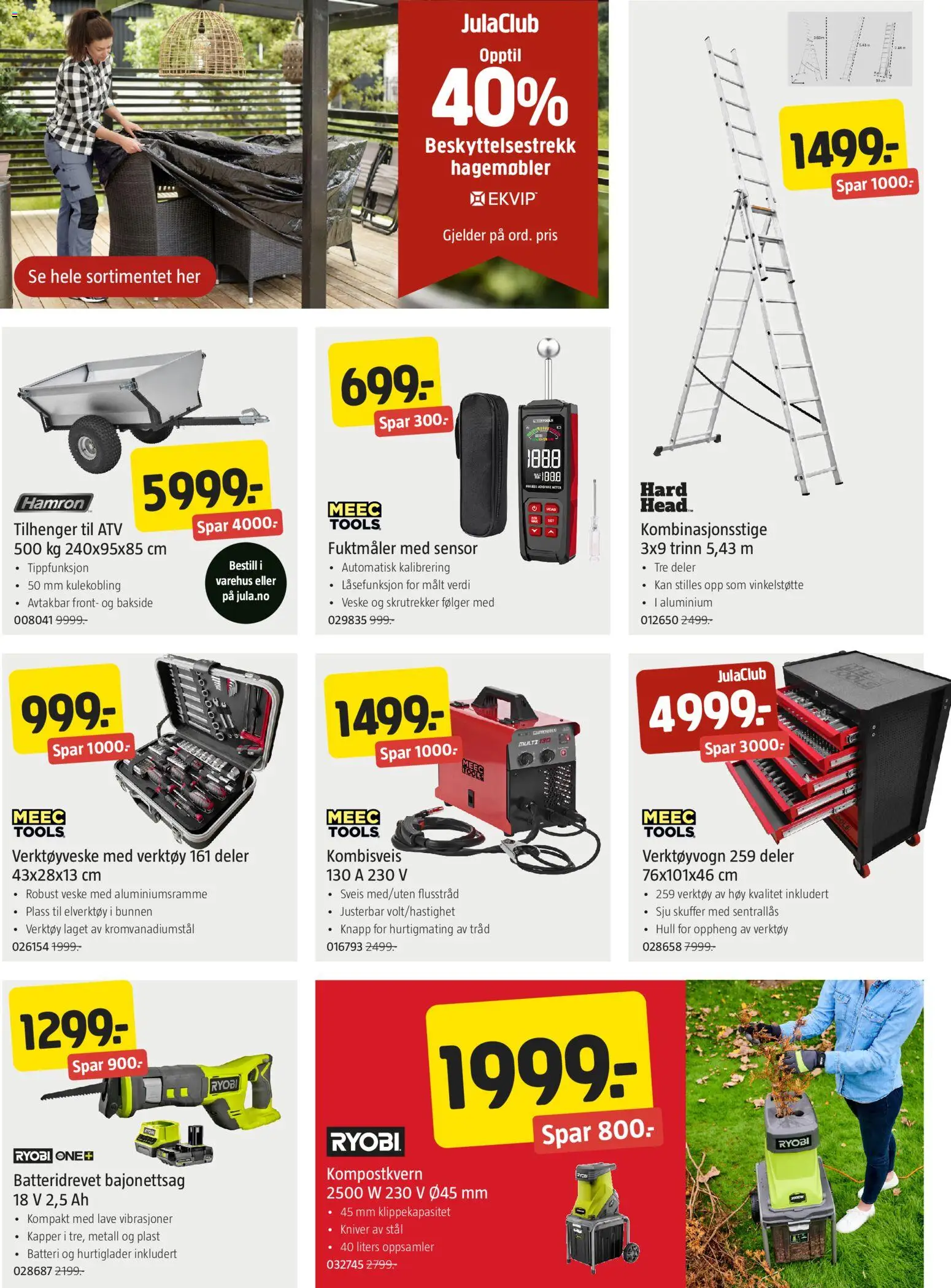 {H1} | Side: 6 | Produkter: Verktøy, Veske, Tilhenger, Batteri