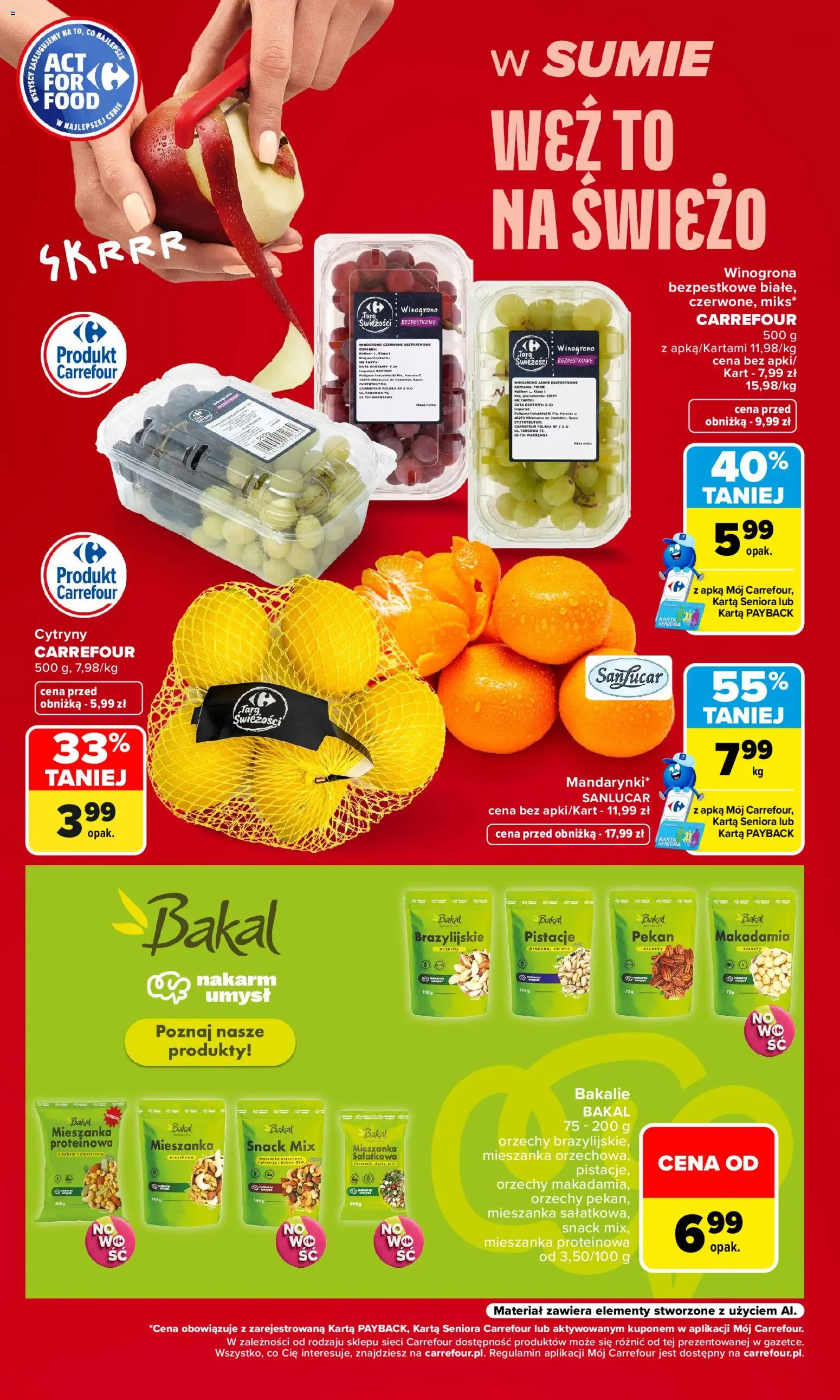 Carrefour gazetka - Weź to na świeżo od 21.09.2026 | Strona: 8 | Produkty: Winogrono, Pistacje, Winogrona bezpestkowe, Cytryny