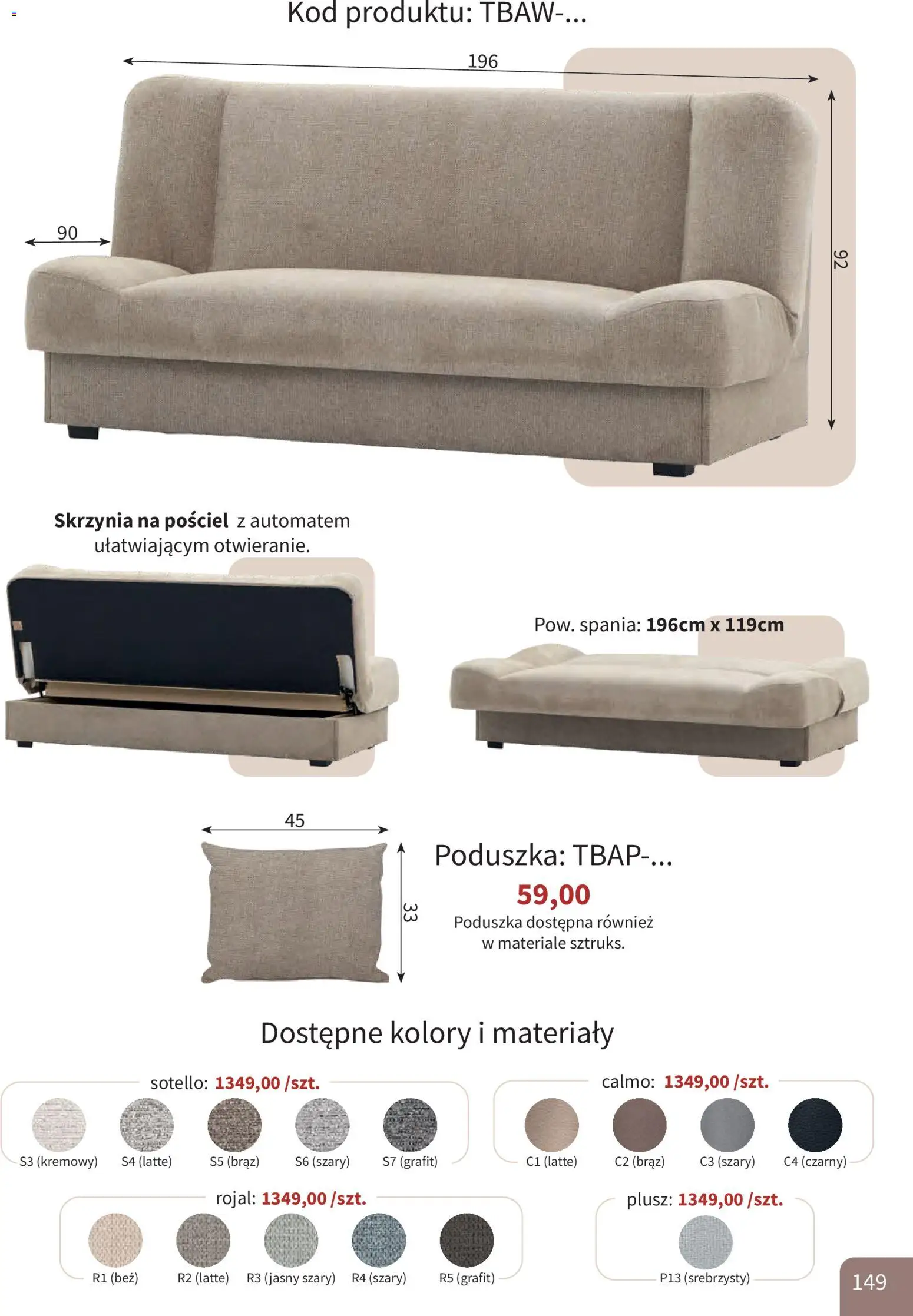 Bodzio Katalog od 01.10.2026 | Strona: 149 | Produkty: Pościel, Poduszka