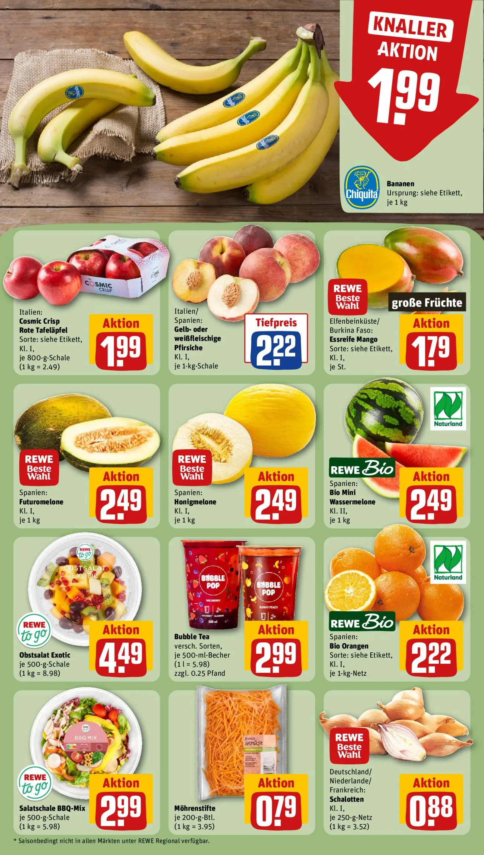 Rewe ihr Kaufpark Prospekt – gültig ab 01.06.2026 | Seite: 4 | Produkte: Bananen, Honigmelone, Gemüse, Mango