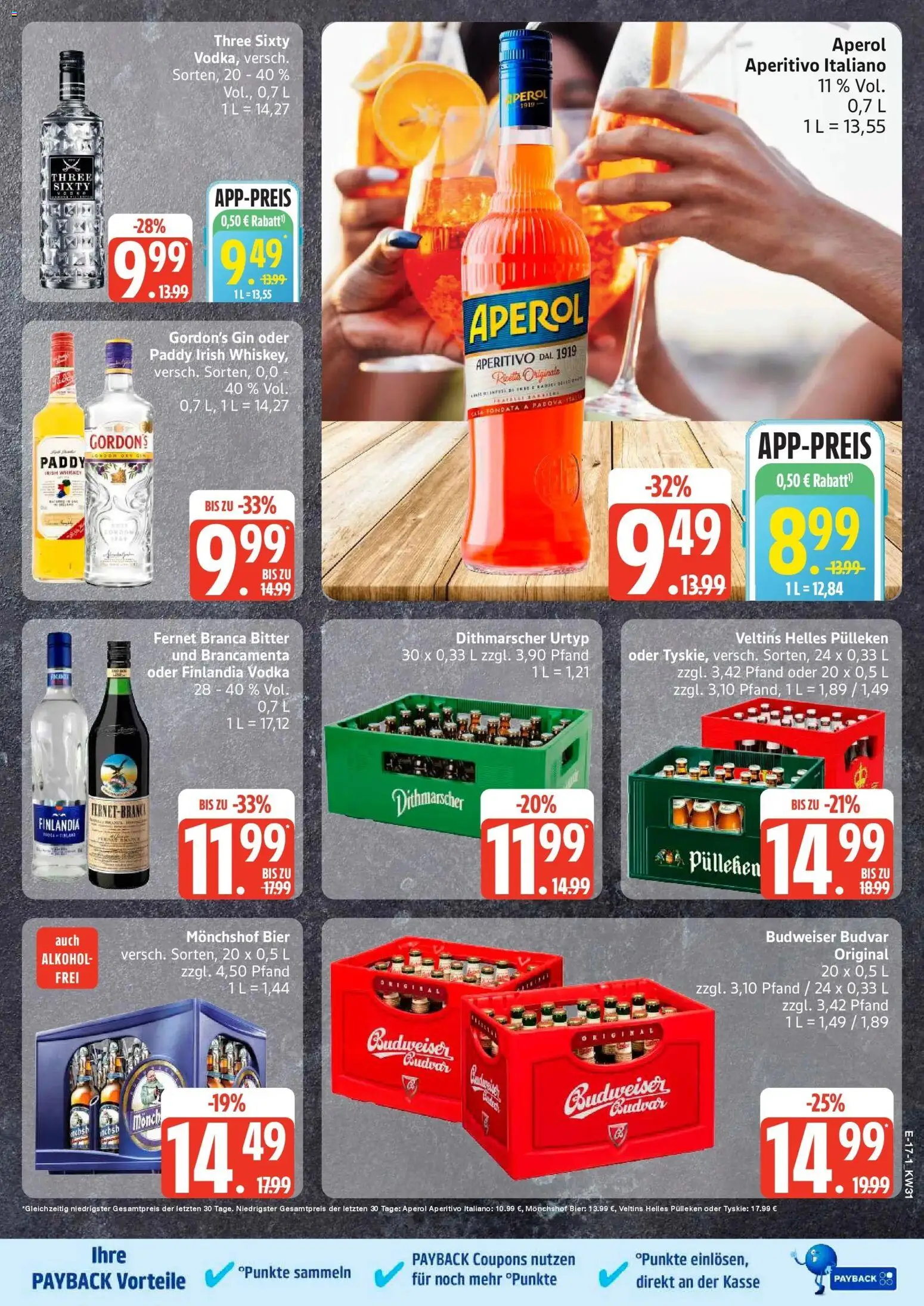 Edeka Prospekt Schwarzenbek – gültig ab 27.07.2026 | Seite: 20 | Produkte: Helles pulleken, Budweiser, Aperol, Vodka