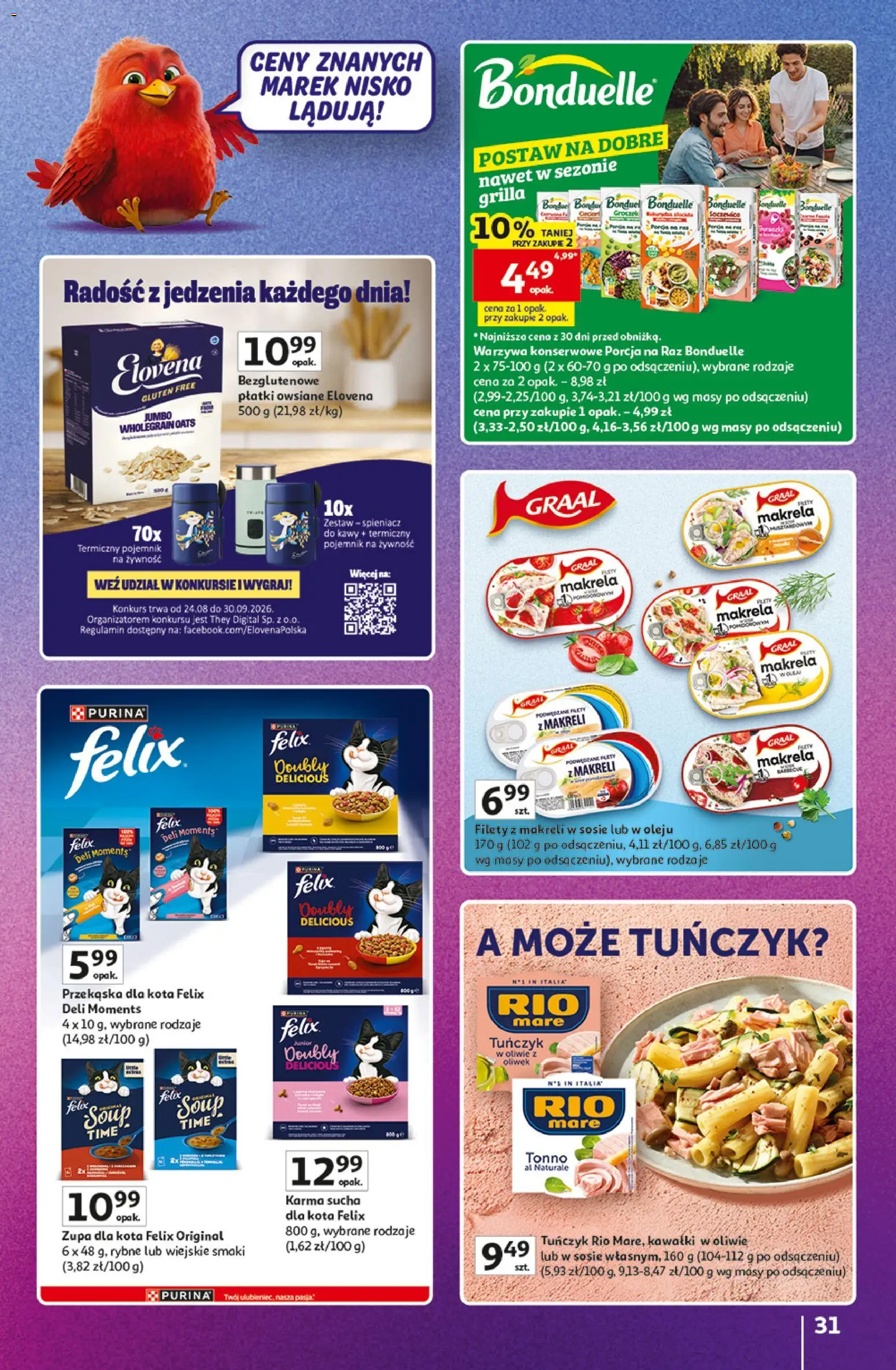 Auchan gazetka - 30 Lat Hipermarket Znane marki od 03.09.2026 | Strona: 31 | Produkty: Tuńczyk, Pojemnik na żywność, Warzywa konserwowe, Warzywa