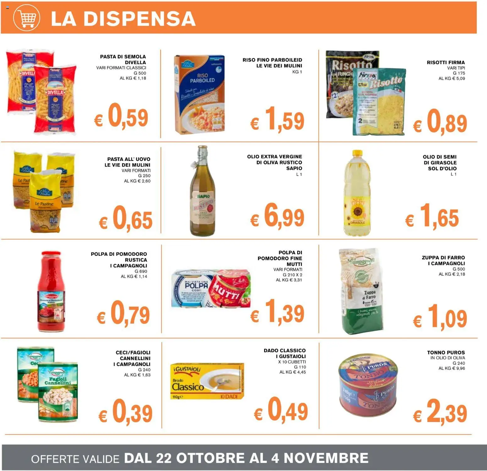 Volantino Coal del 22/10/2026 | Pagina: 8 | Prodotti: Riso, Tonno, Mutti, Semola