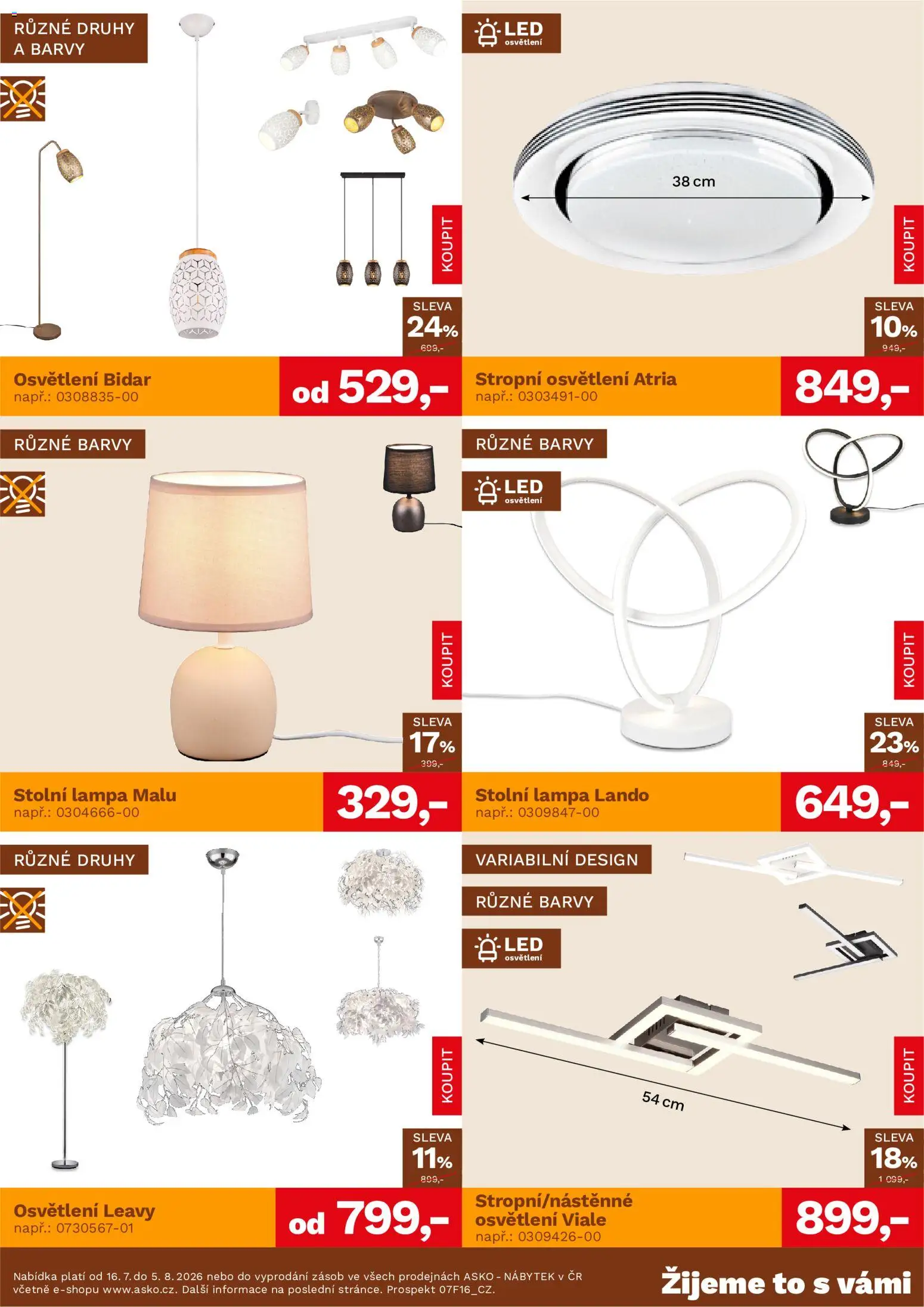ASKO nábytek leták - Bytové doplňky od 16.07.2026 | Strana: 4 | Produkty: Stolní lampa, Nábytek, Lampa, Barvy