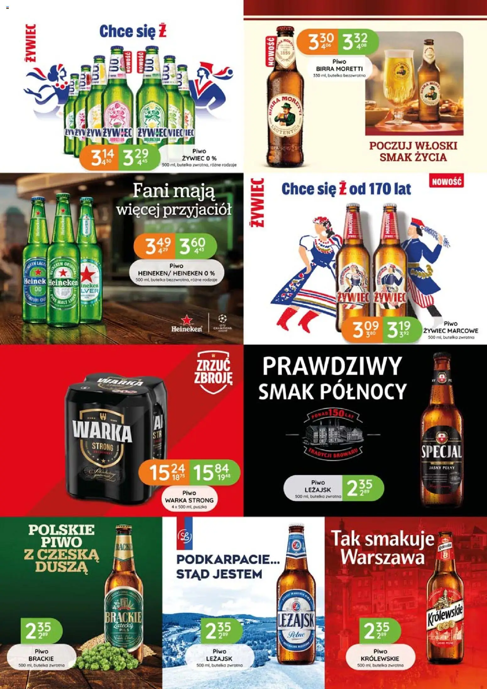 Eurocash gazetka - Katalog Alkoholowy od 01.09.2026 | Strona: 72 | Produkty: Piwo, Piwo Leżajsk, Warka strong, Heineken