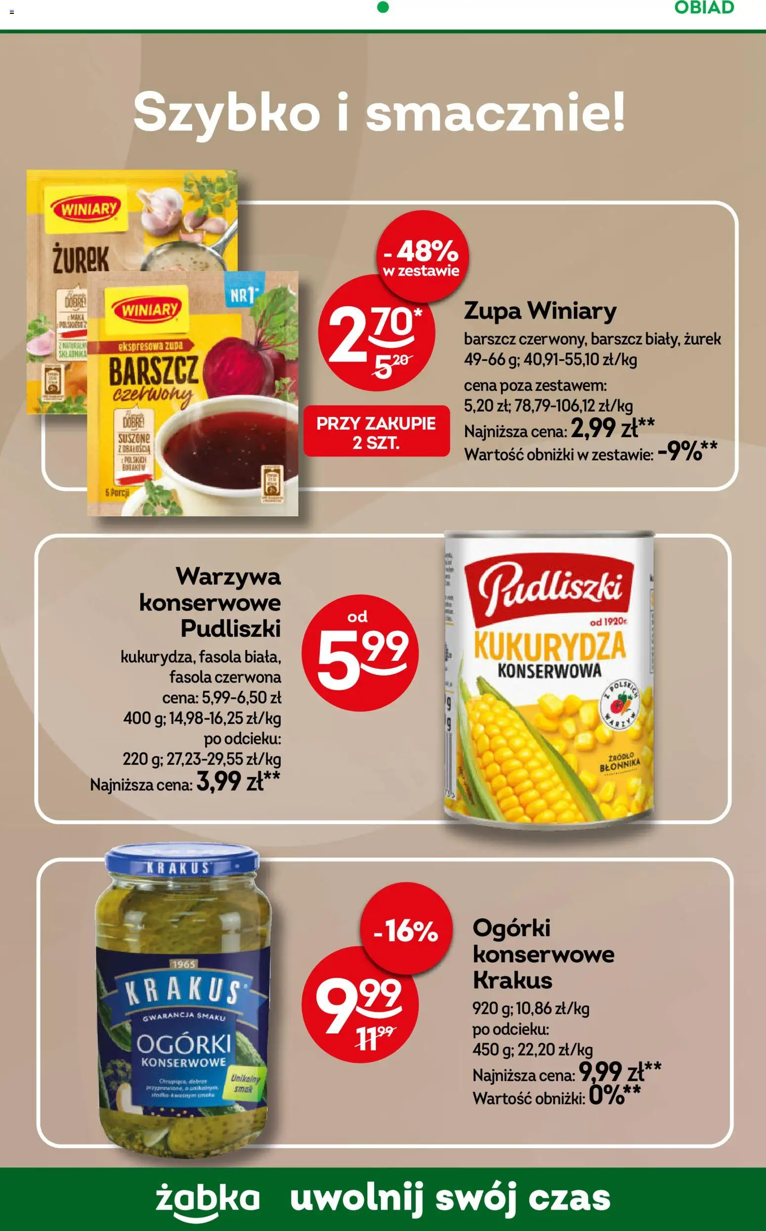 Żabka gazetka - Codzienne produkty od 10.08.2026 | Strona: 14 | Produkty: Zurek, Zupa, Ogórki, Warzywa