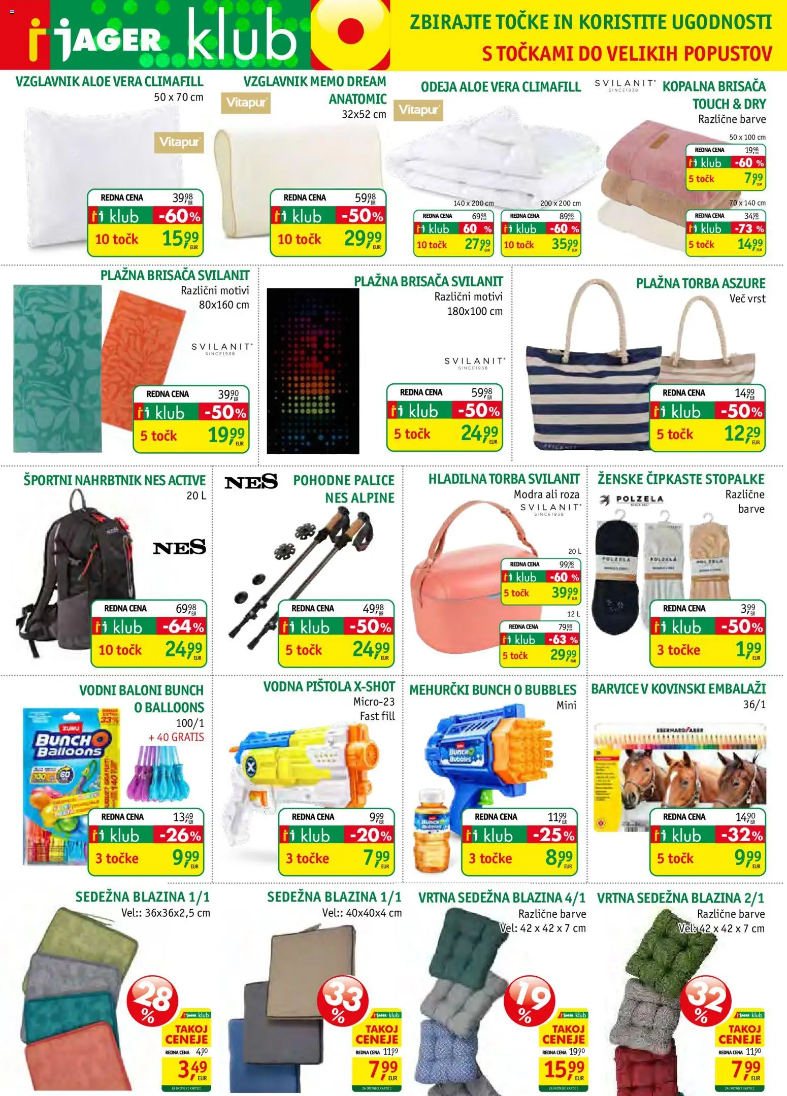 Novi Jager katalog ponudbe – veljaven od 24.06.2026 | Stran: 3 | Izdelki: Barvice, Vzglavnik, Odeja, Nahrbtnik