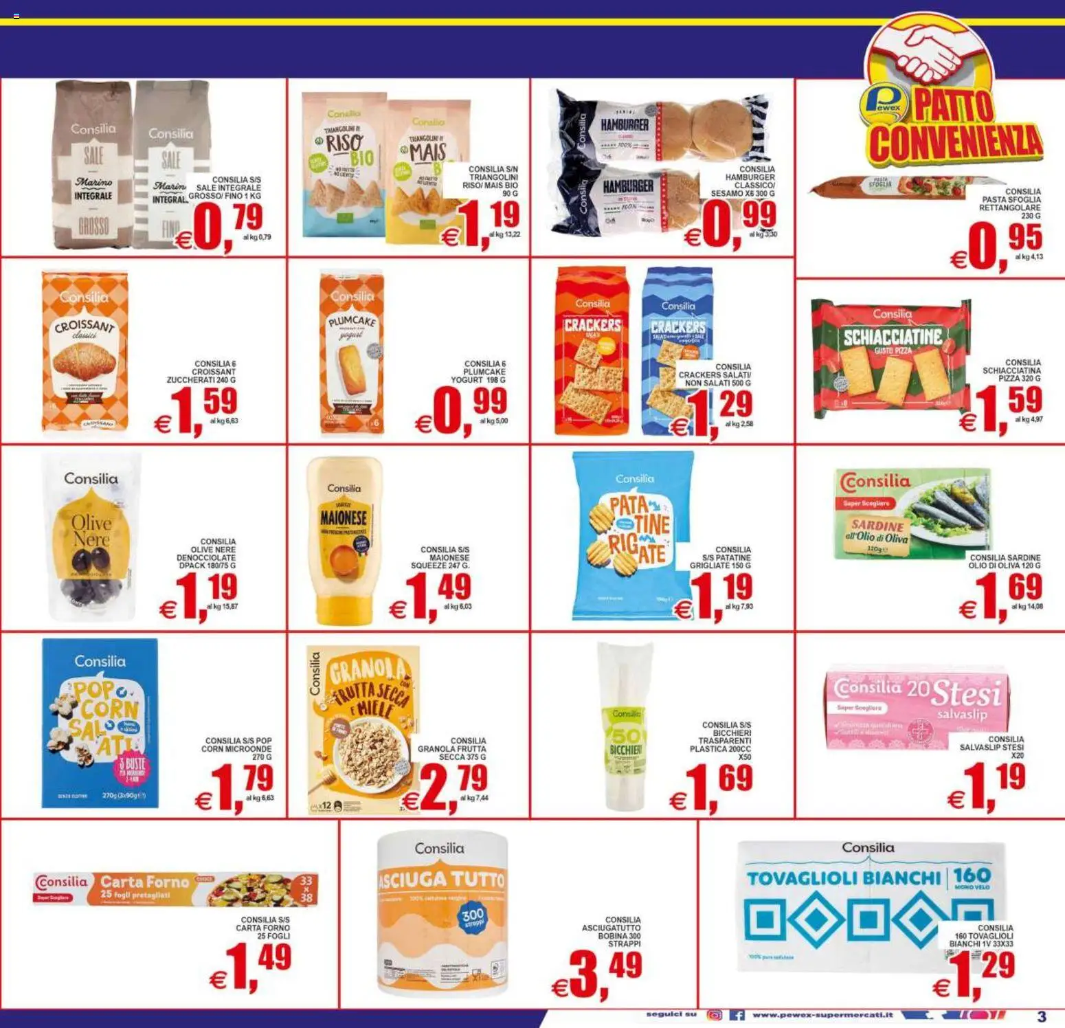 Volantino Pewex del 19/06/2026 | Pagina: 3 | Prodotti: Microonde, Patatine, Maionese, Olio di Oliva