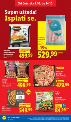 OCEAN SEA Filet oslića, Filet oslića - pregled Lidl kataloga - važi od 08.10.2026 | Strana: 30 | Proizvode: Šargarepa, Grašak, Filet, Oslić