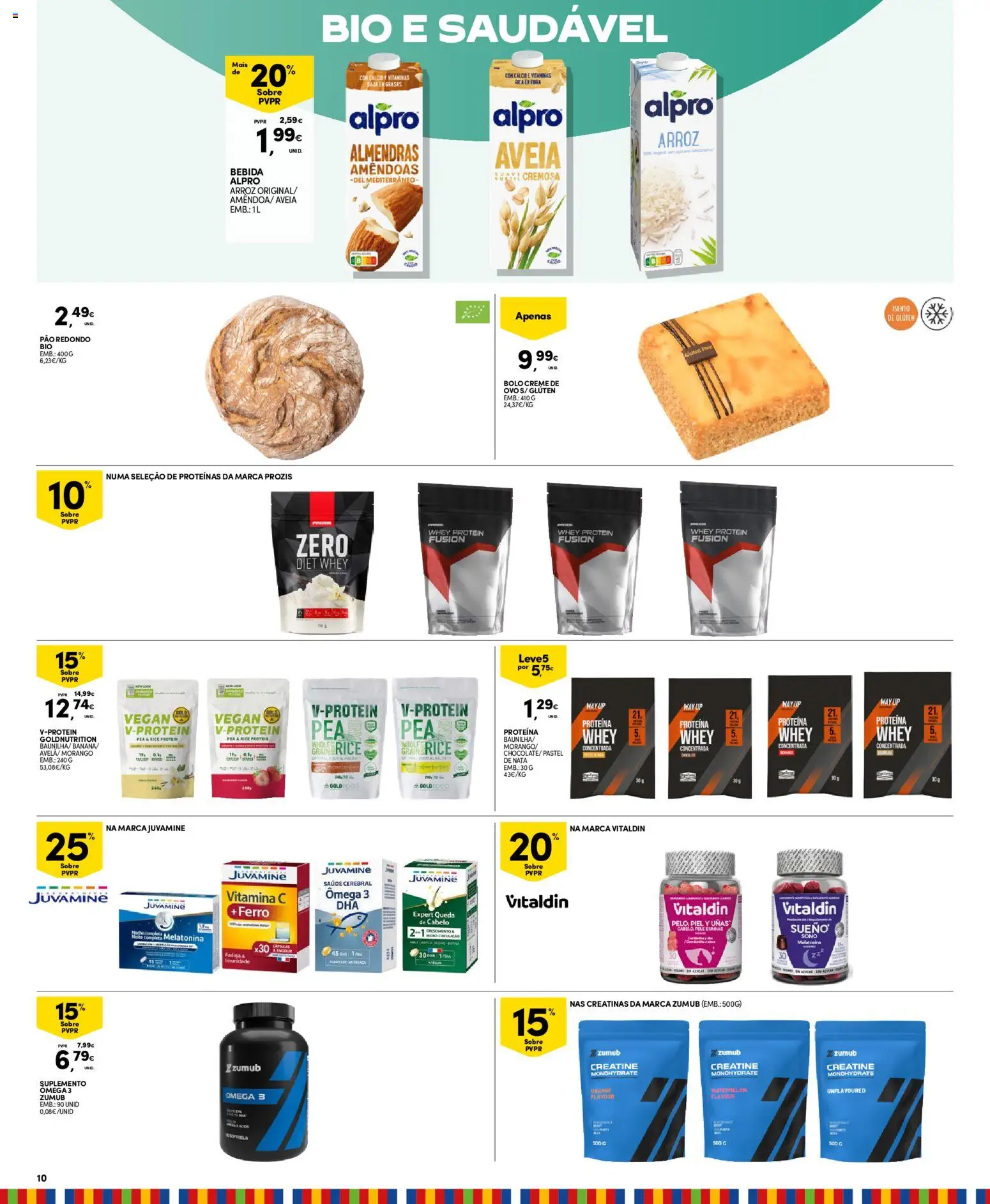 Continente Madeira │ válido de 11/08/2026 | Página: 10 | Produtos: Cálcio, Pão, Melatonina, Vitamina c