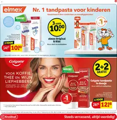 elmex tandpasta Anti-Caries Professional Junior Color Changing 3 x 75 ml, Prijsvoorbeeld: tandpasta Anti-Caries Professional Junior Color Changing 3 x 75 ml - Voorbeeld van een folder van Kruidvat, geldig van 23-06-2026 | Pagina: 37 | Producten: Tandpasta, Wijn, Thee, Kan
