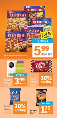 Doritos Nacho Cheese, Doritos Nacho Cheese - Voorbeeld van een folder van Albert Heijn, geldig van 17-08-2026 | Pagina: 34 | Producten: Pizza, Capsules, Paprika, Nescafe