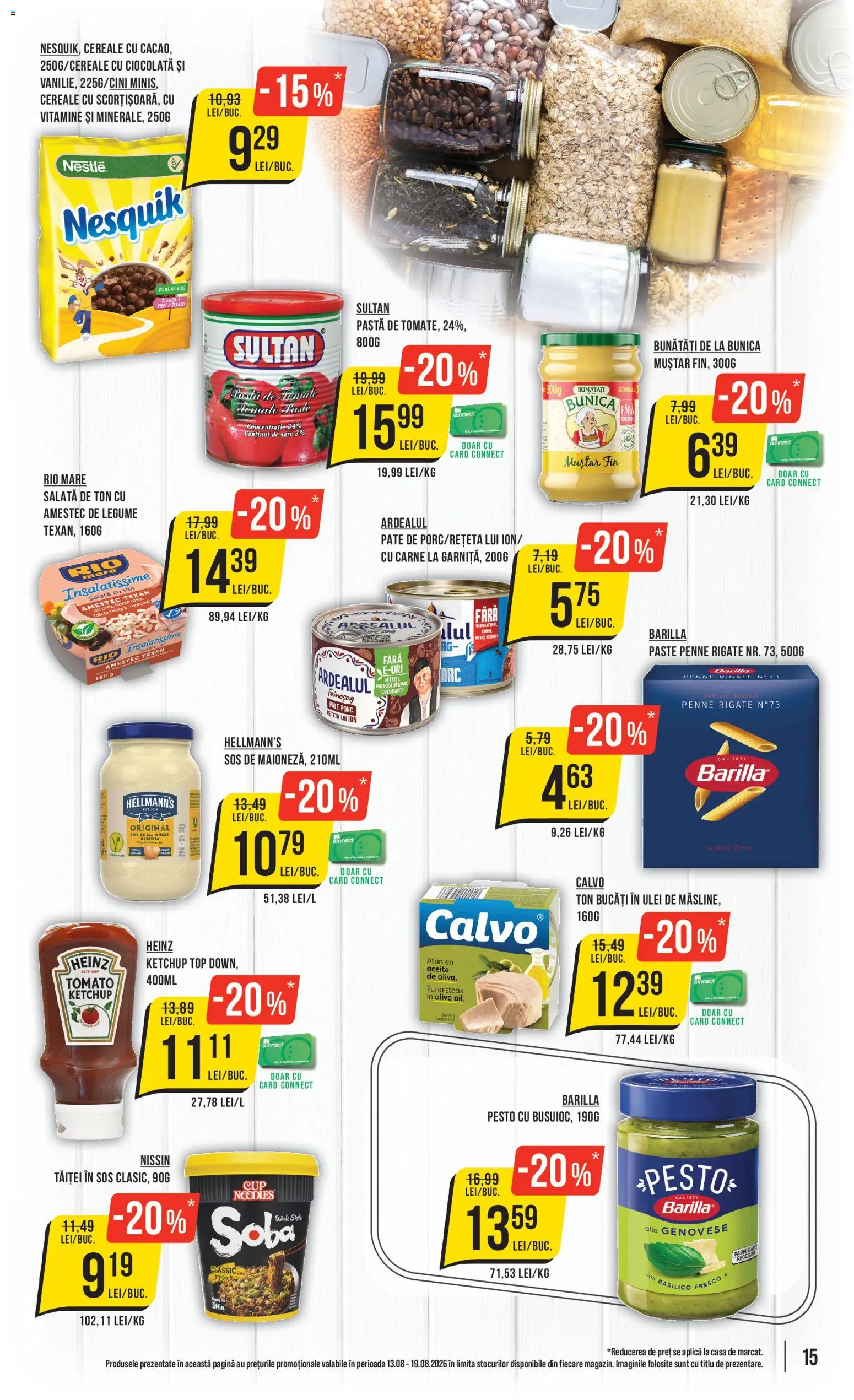 Noul catalog Mega Image – valabil de la 13.08.2026 | Pagină: 15 | Produse: Top, Paste, Amestec, Sare