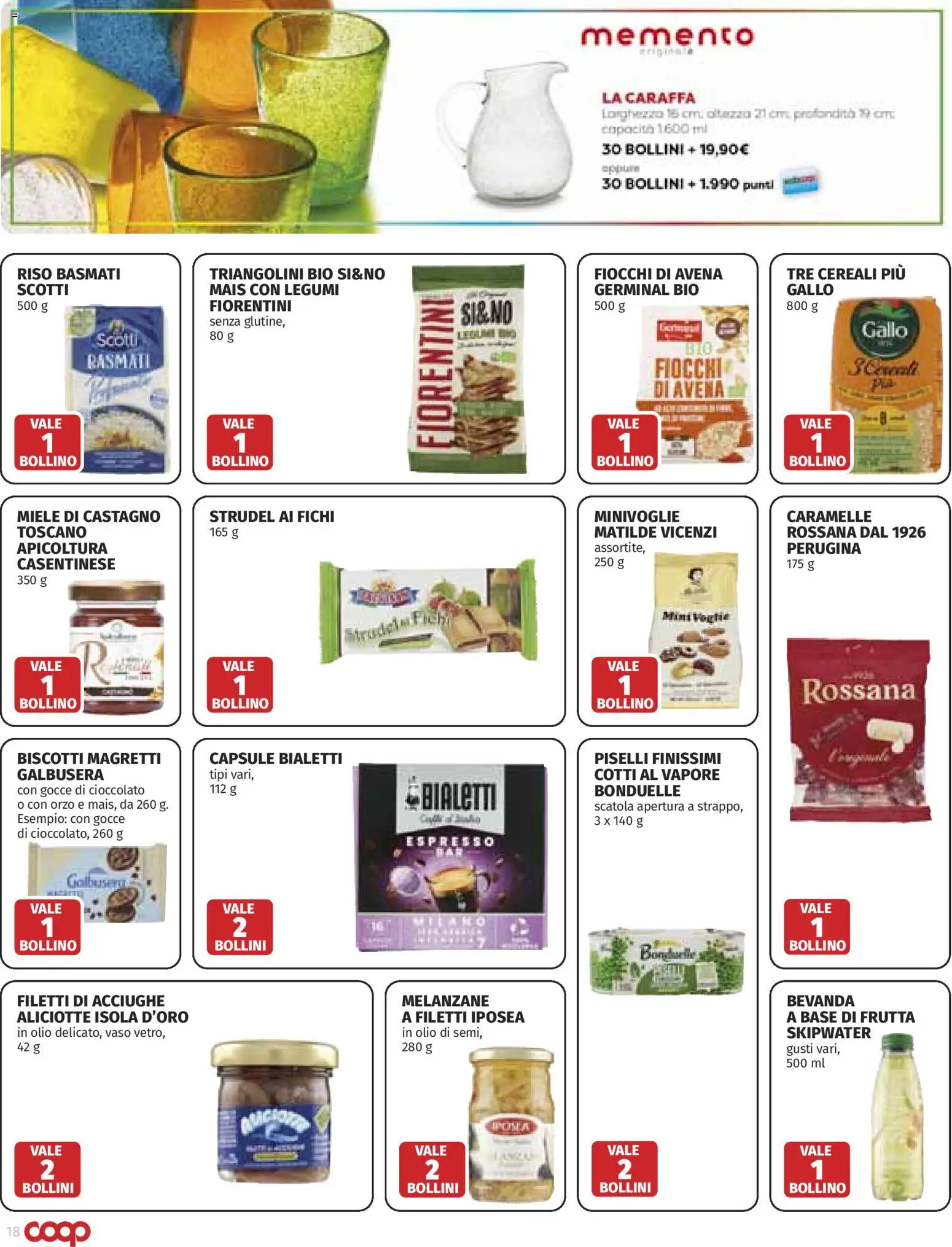 Volantino COOP del 28.05.2026 | Pagina: 18 | Prodotti: Caraffa, Cioccolato, Melanzane, Mais