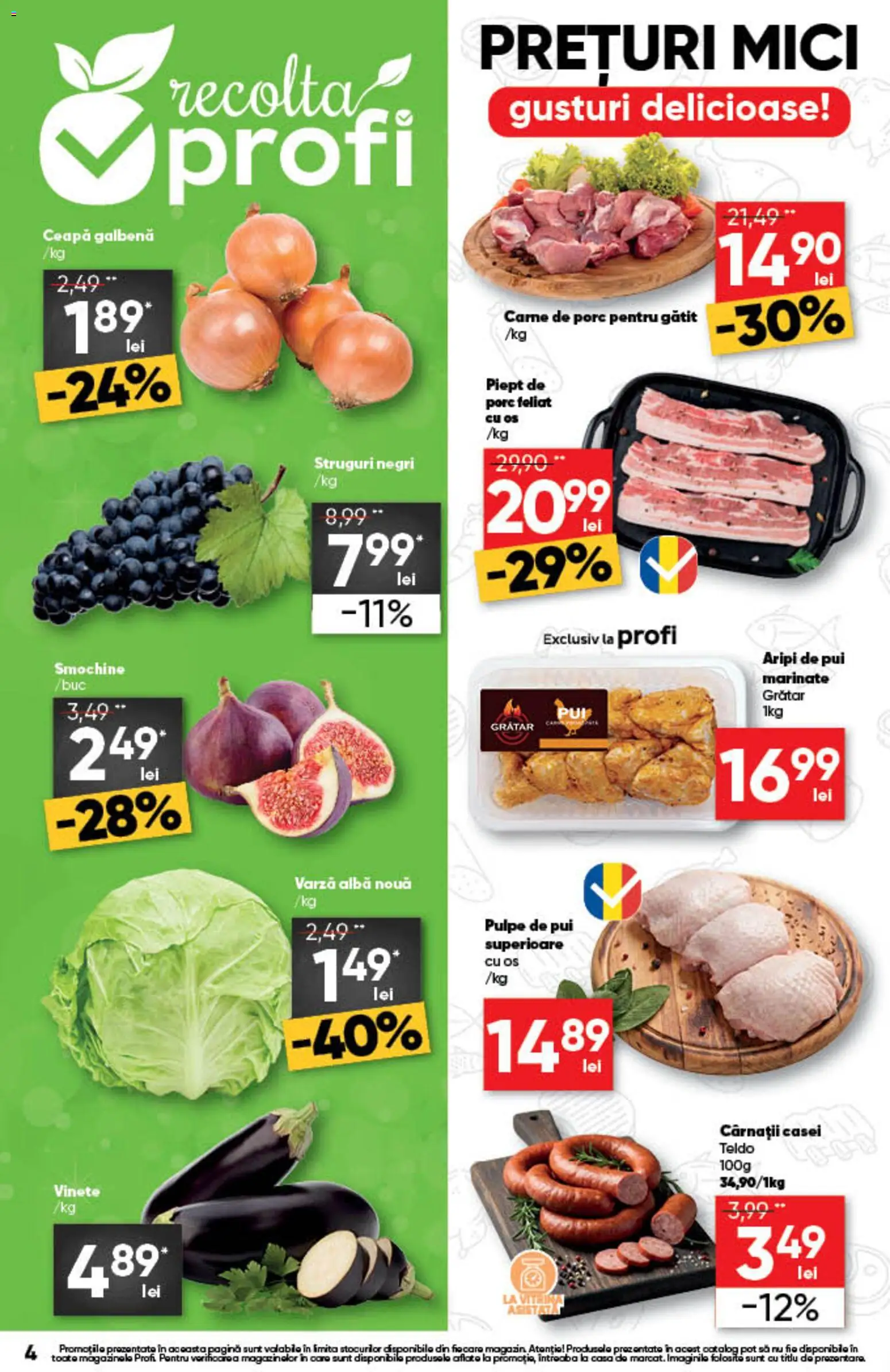 Noul catalog Profi – valabil de la 20.08.2026 | Pagină: 4 | Produse: Varză, Grill, Mici, Ceapă