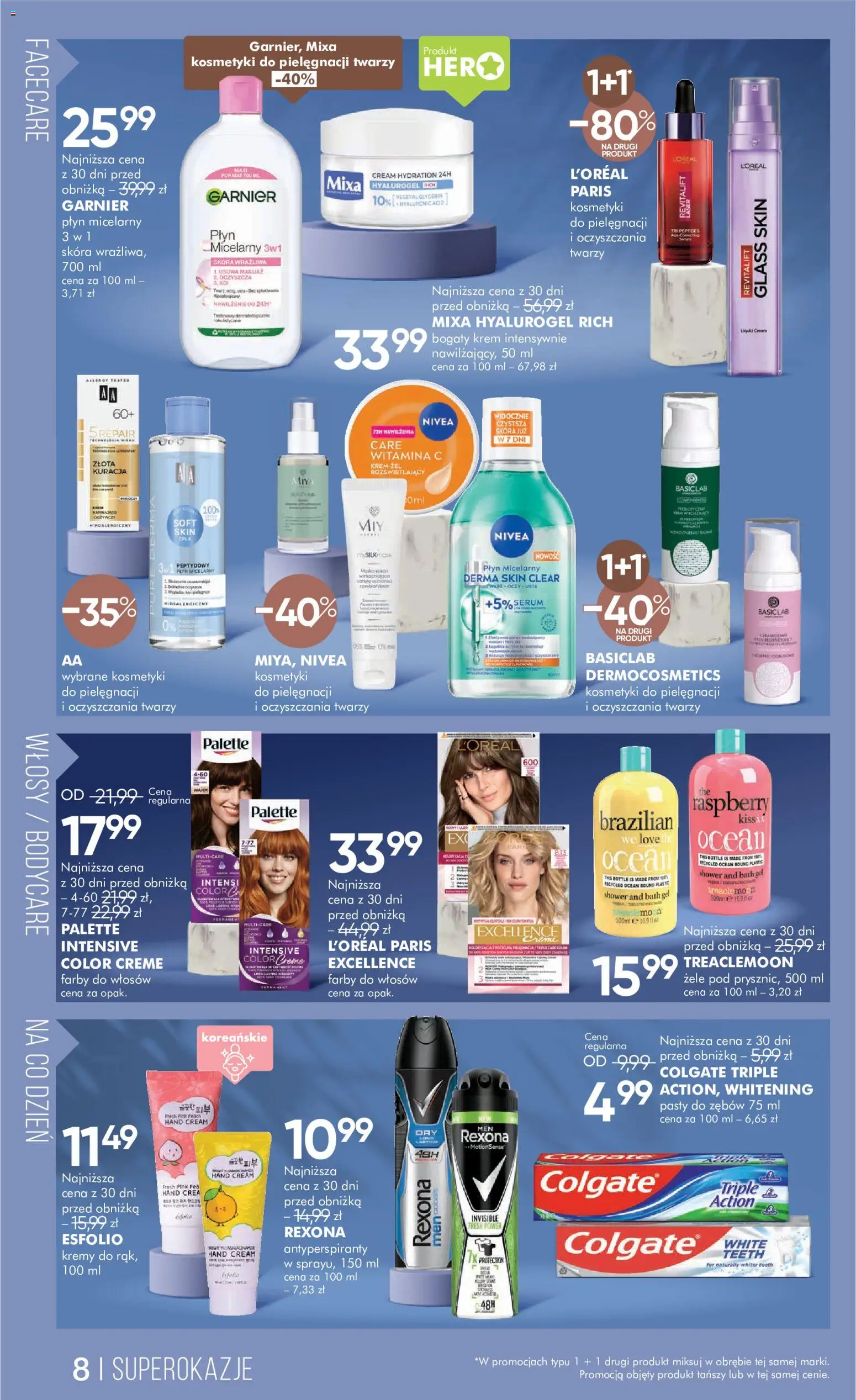 Super-pharm gazetka od 21.10.2026 | Strona: 8 | Produkty: Płyn micelarny, Farby do włosów, Garnier, Kosmetyki