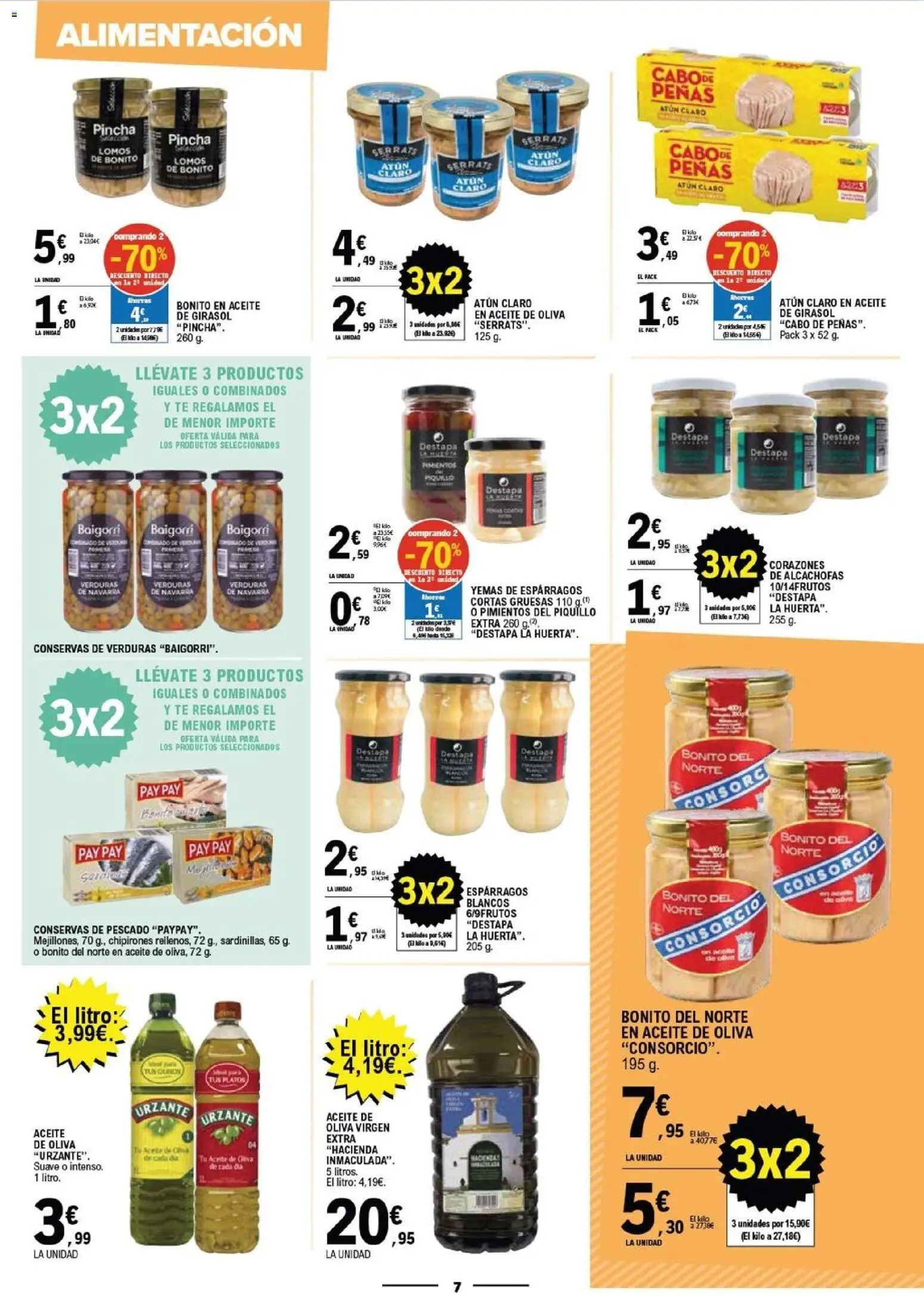 E.Leclerc - Vitoria-Gasteiz │ válido desde el 14/10/2026 | Página: 7 | Productos: Verduras, Conservas, Aceite, Espárragos