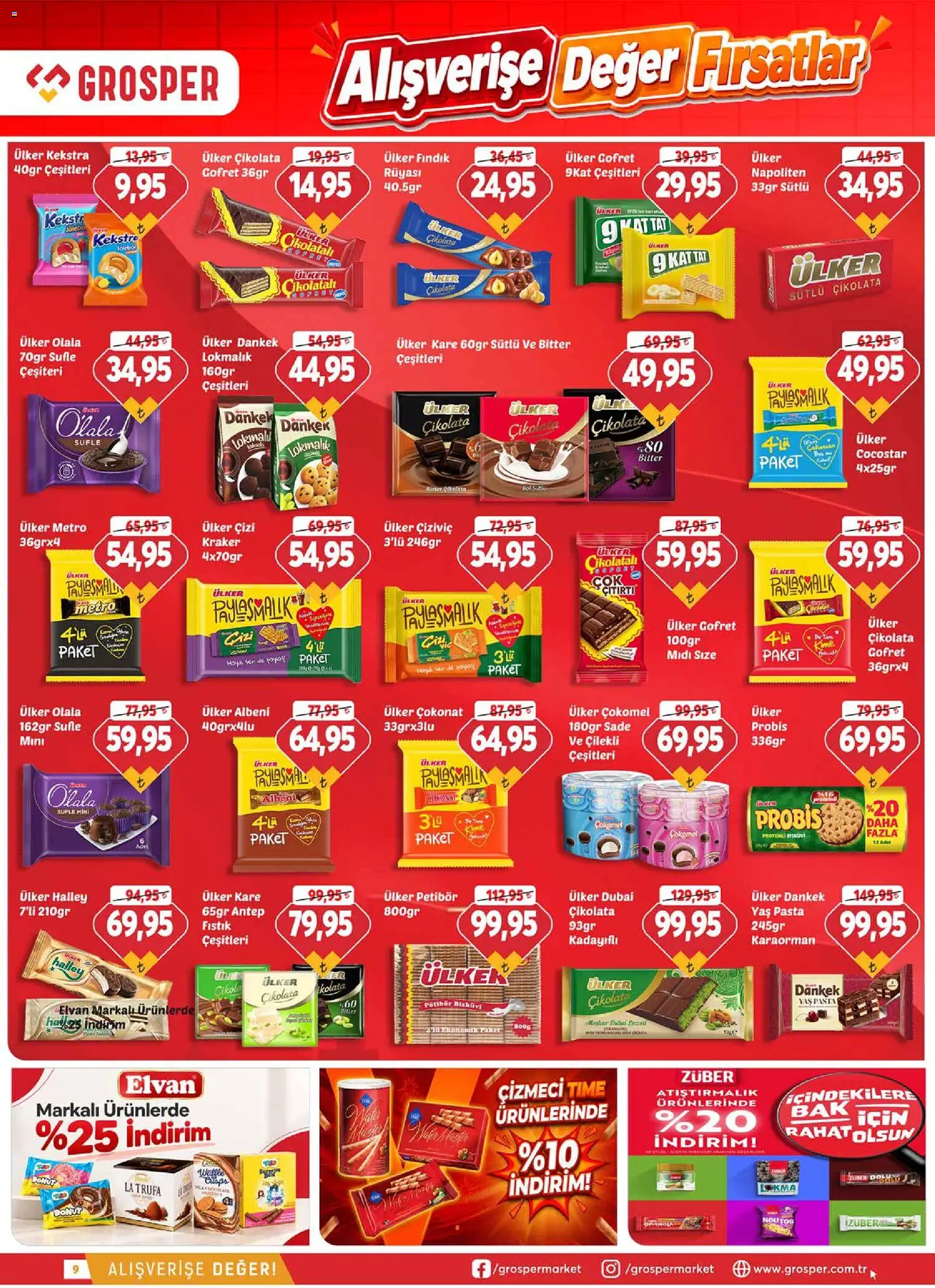 Grosper Katalog - 30 Eylül 2026 tarihinden itibaren geçerlidir | Sayfa: 9 | Ürünler: Atıştırmalık, Fıstık, Çikolata, Bisküvi