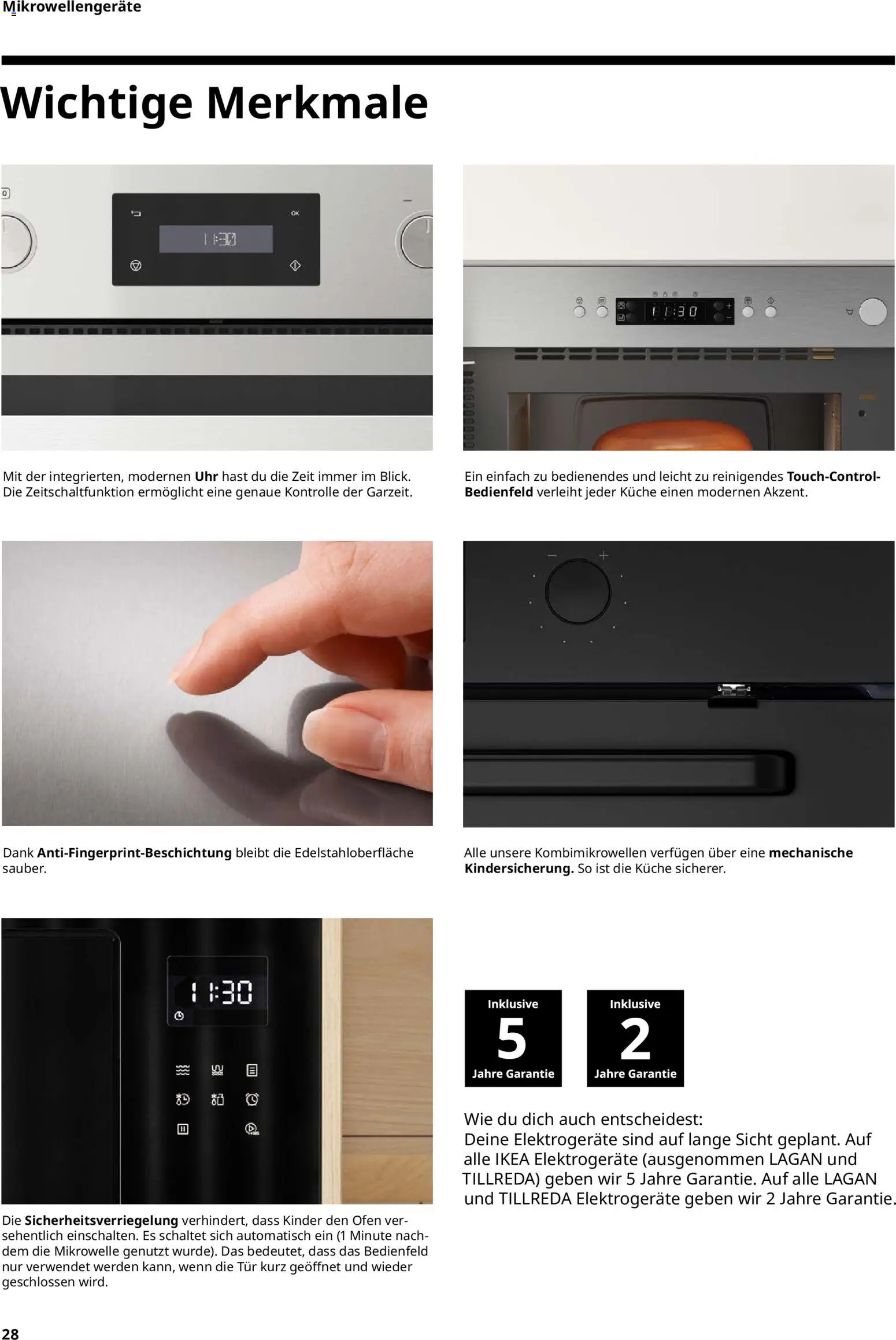 Ikea Elektrogeräte – gültig ab 02.01.2026 | Seite: 28 | Produkte: Ofen, Mikrowelle, Küche, Uhr