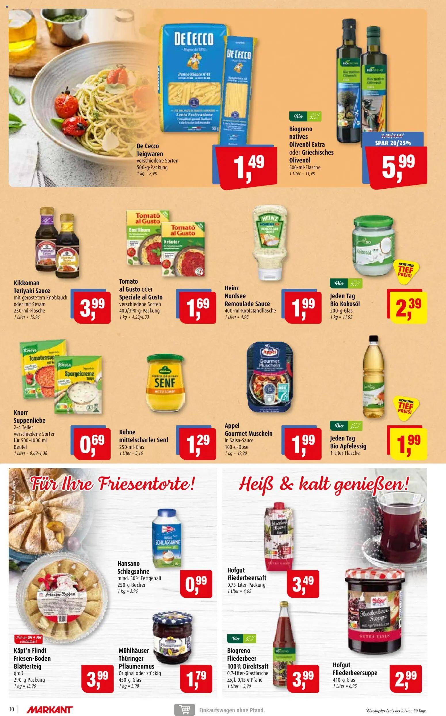 Markant Prospekt – gültig ab 05.10.2026 | Seite: 10 | Produkte: Schlagsahne, Olivenol, Knoblauch