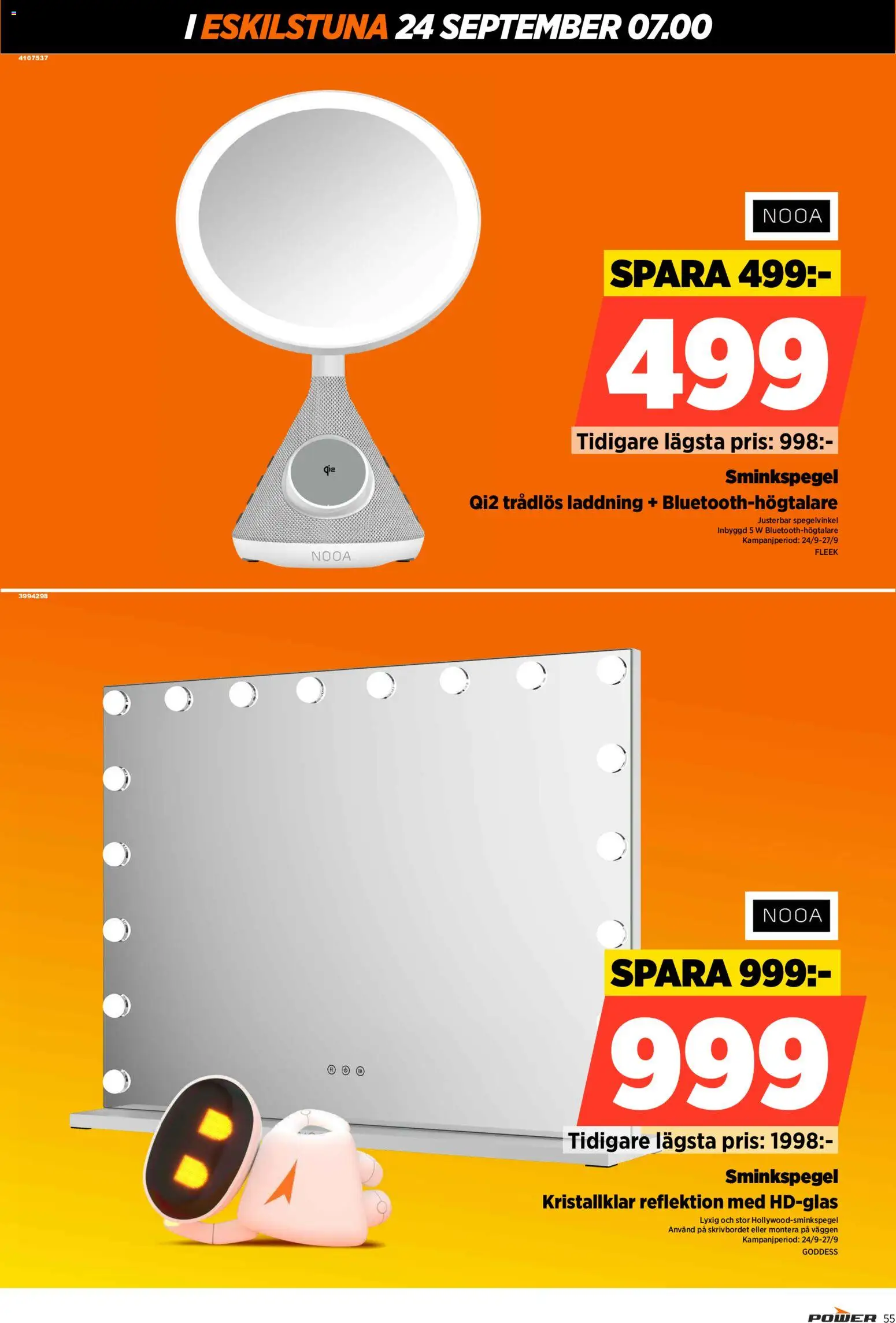 Power reklamblad aktuell från 24/09/2026 | Sida: 55 | Produkter: Sminkspegel