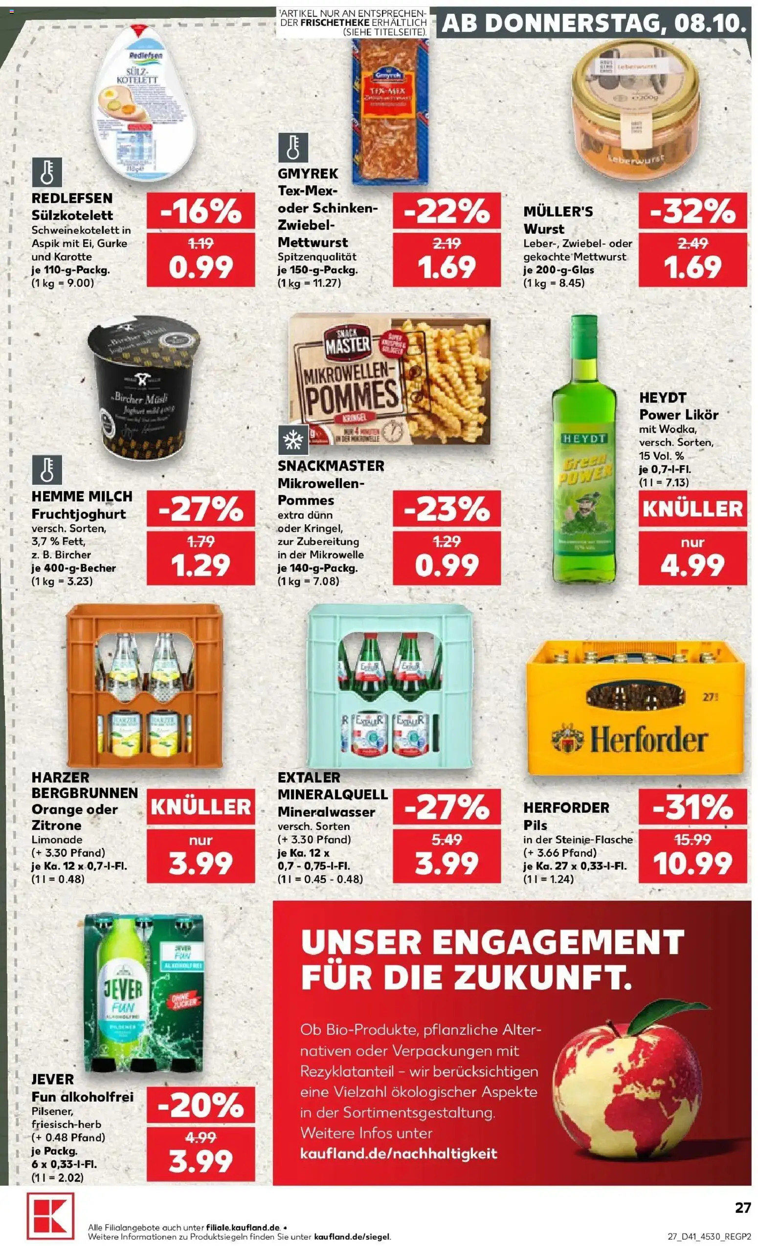 Prospekt Kaufland ab 05.10.2026 » Angebote Online zum Blättern | Seite: 45 | Produkte: Limonade, Fruchtjoghurt, Zitrone, Jever