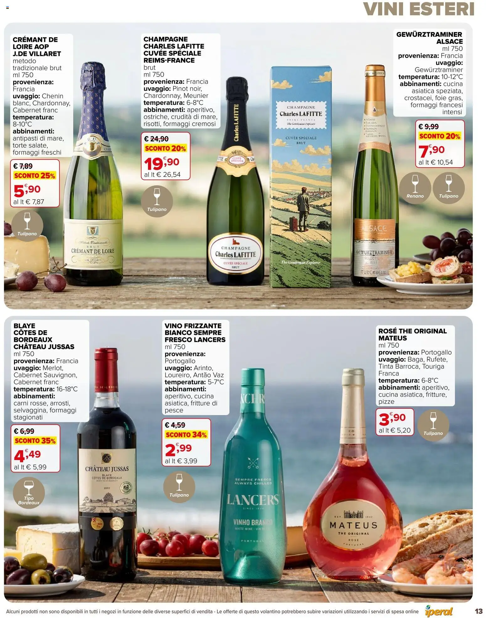 Volantino Iperal del 14/10/2026 | Pagina: 13 | Prodotti: Pesce, Vino, The, Champagne