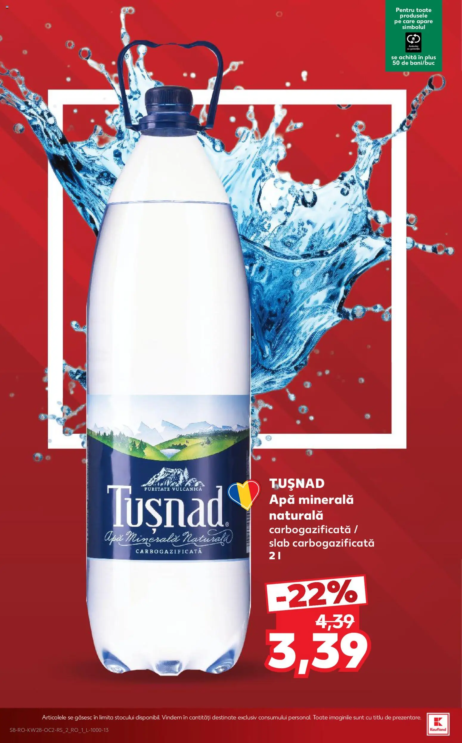 Noul catalog Kaufland – valabil de la 08.07.2026 | Pagină: 8 | Produse: Yazı tahtası kalemi, Apă