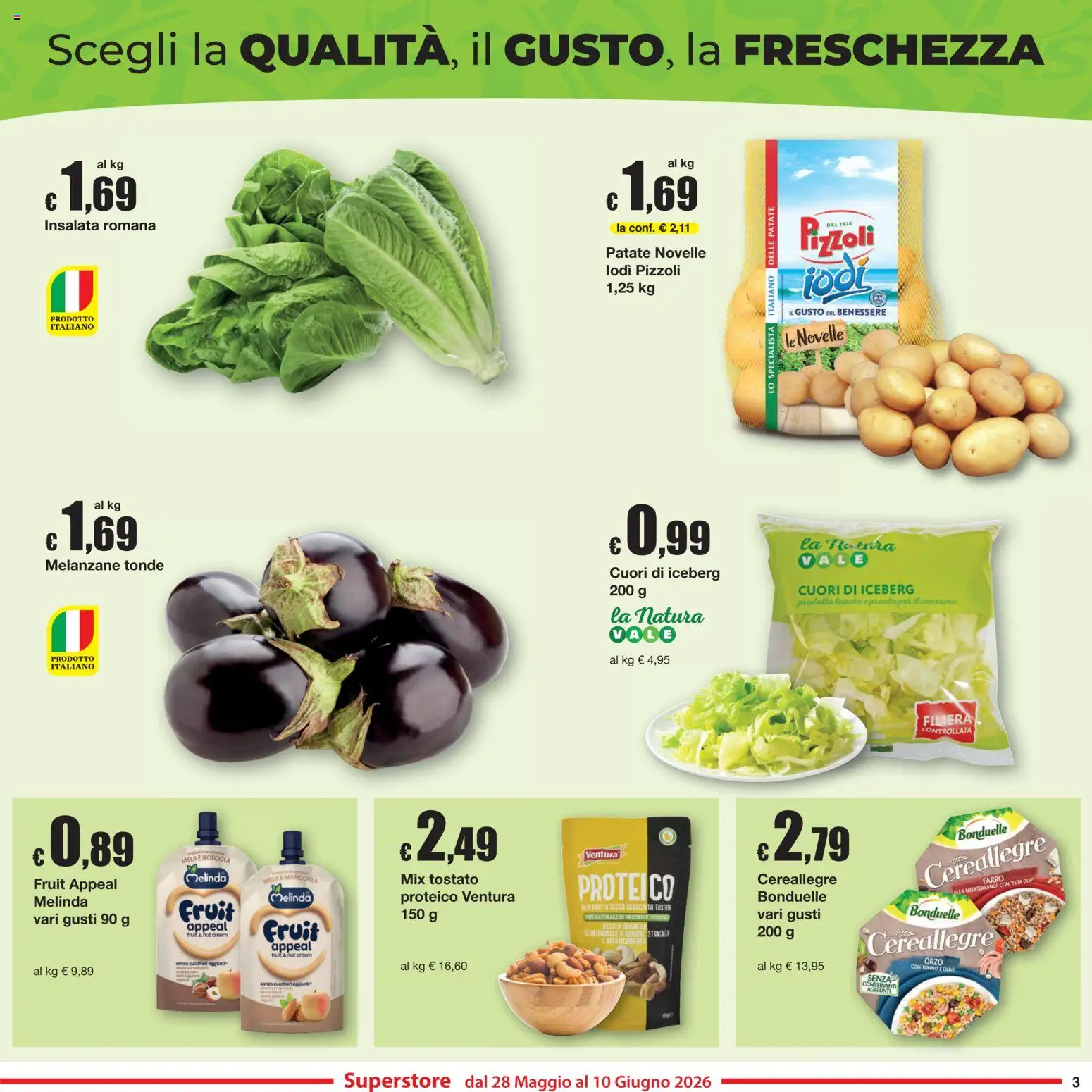 Volantino Sì con Te del 28.05.2026 | Pagina: 3 | Prodotti: Insalata, Patate, Tonno, Farro