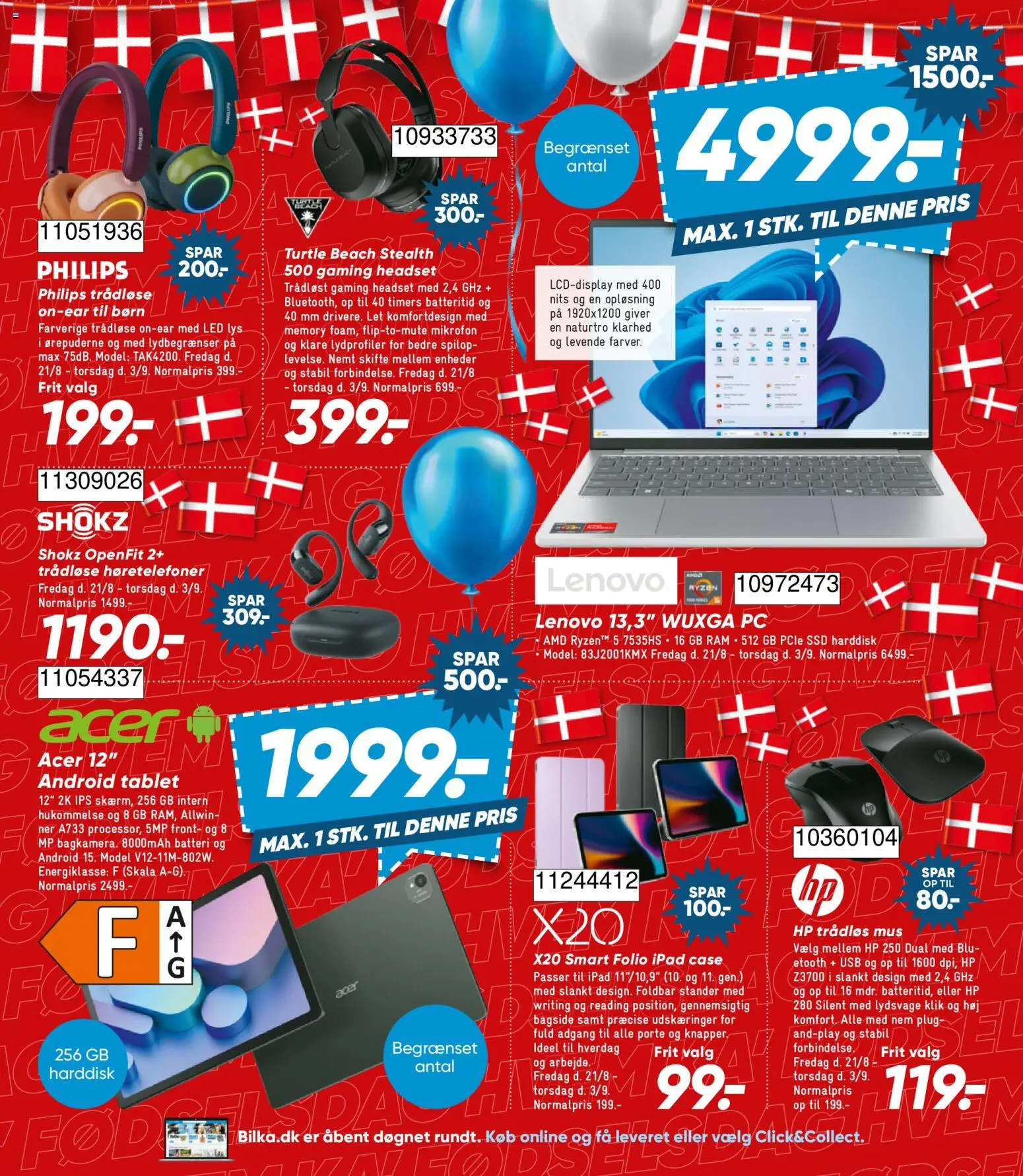 Bilka tilbudsavis – gyldig fra 21/08/2026 | Side: 12 | Produkter: USB, Mus, Trådløse høretelefoner, Harddisk