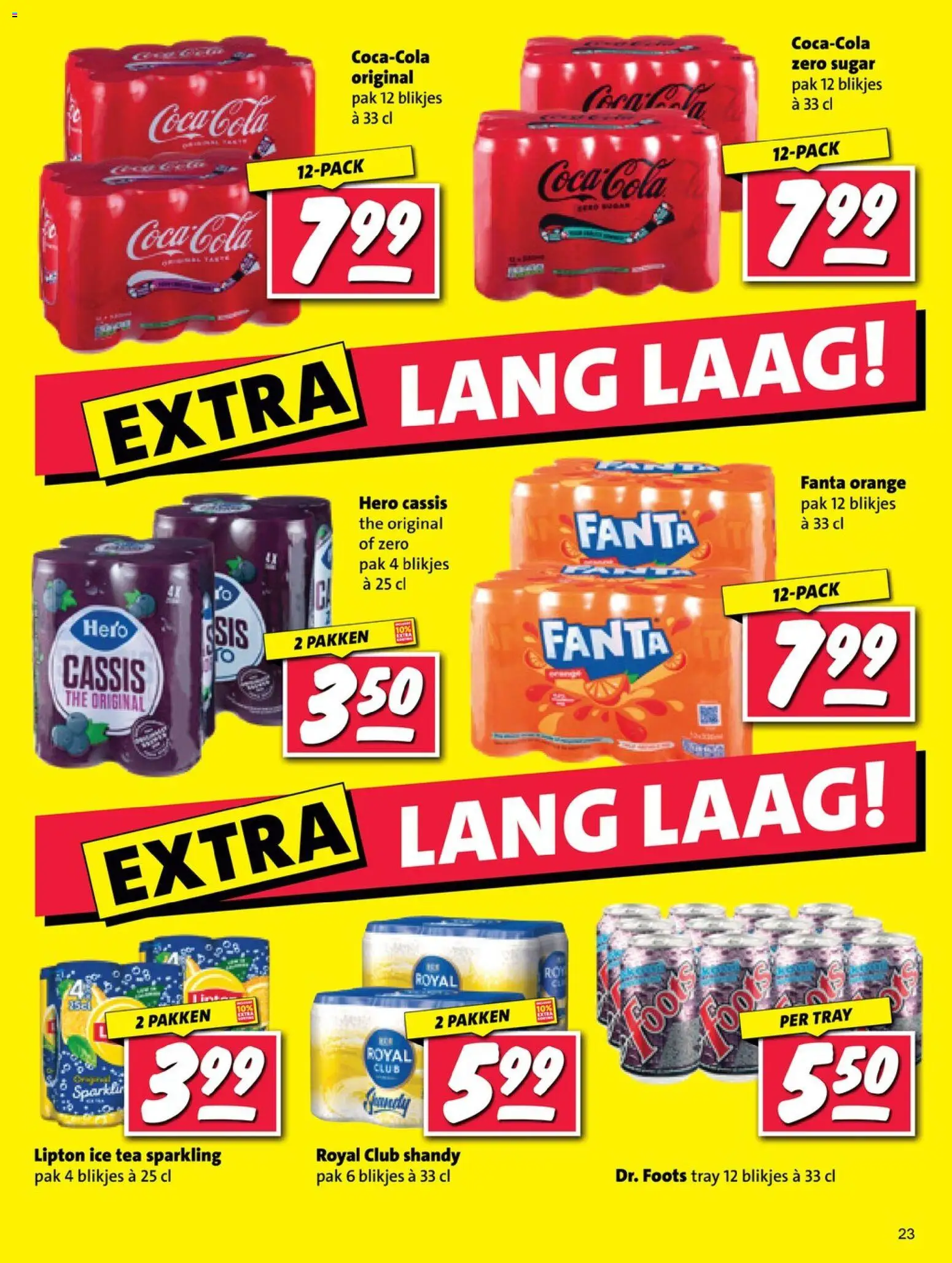 {H1} | Pagina: 23 | Producten: Coca Cola, Fanta, Cassis