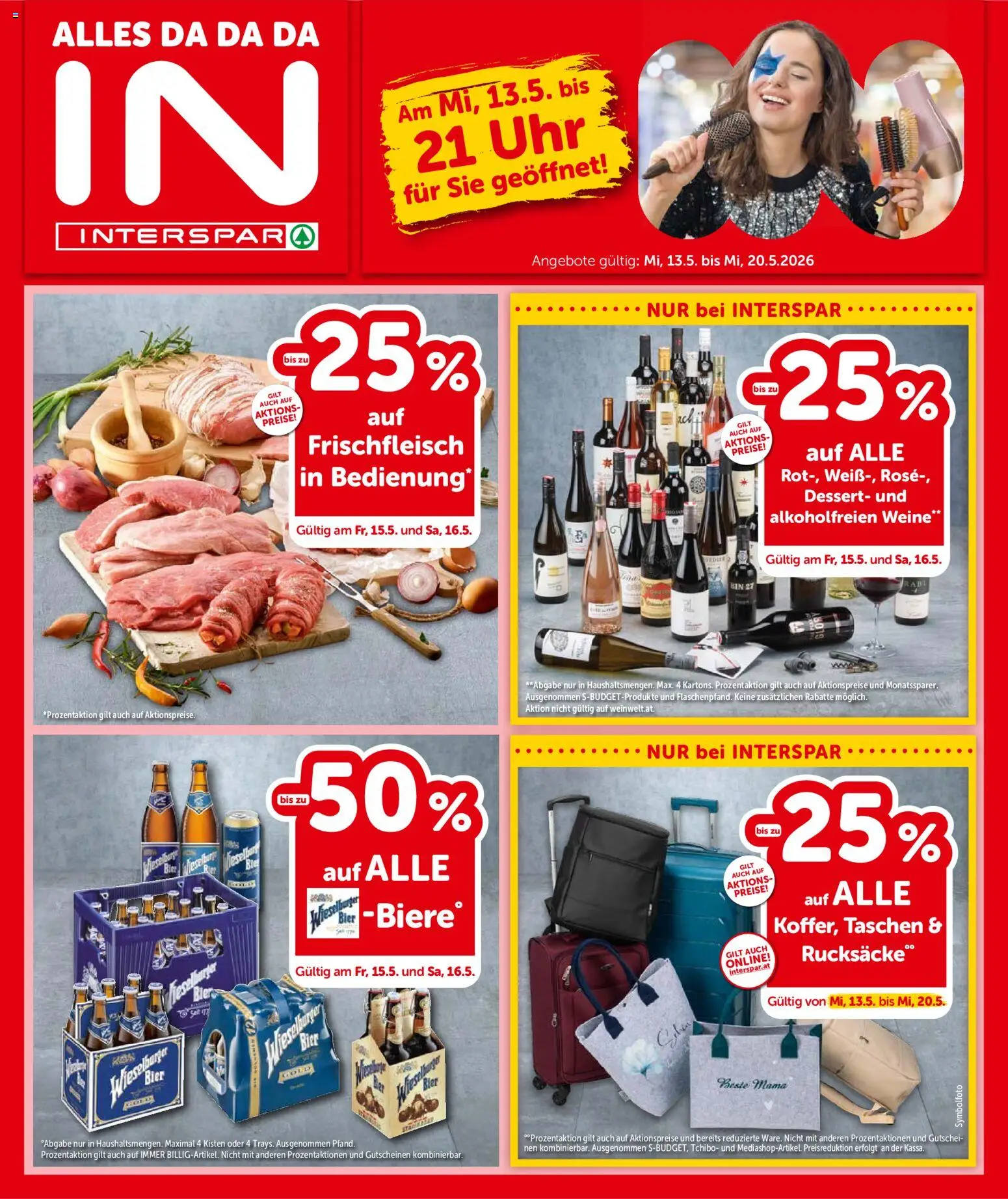 Interspar Flugblatt - Wien gültig ab 13.05.2026 | Seite: 1 | Produkte: Uhr, Bier
