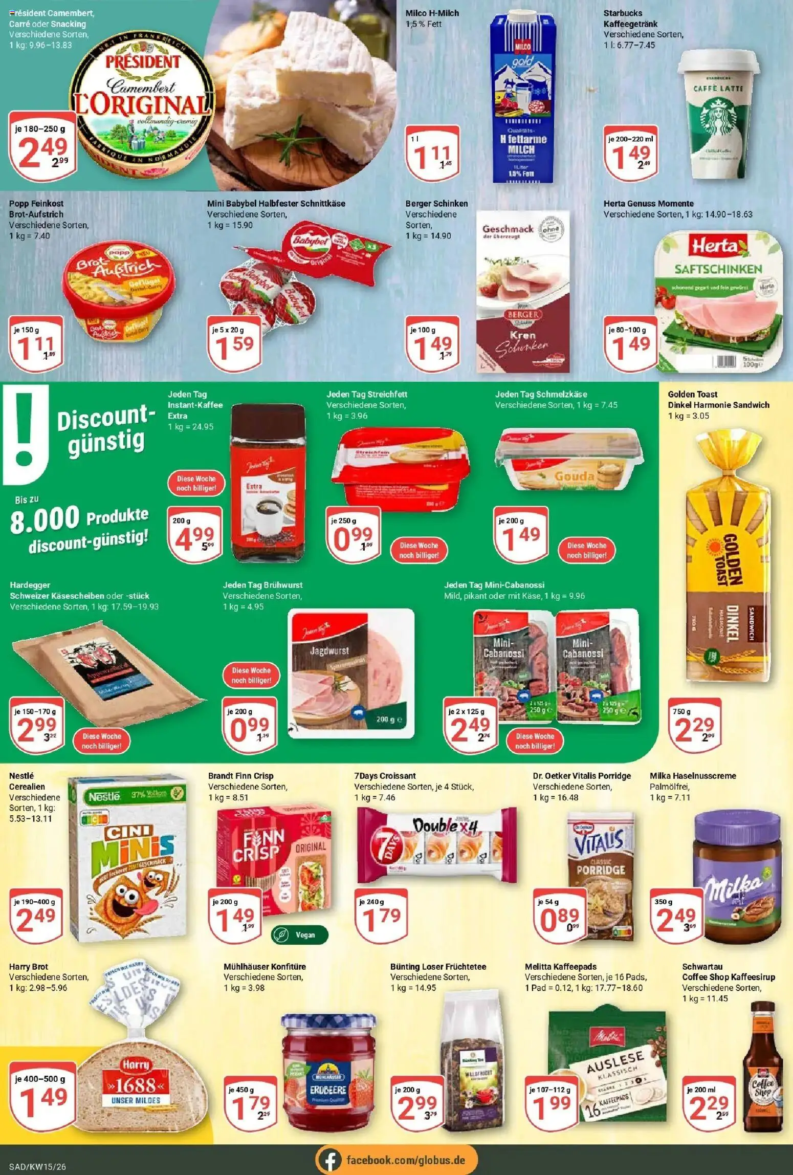 Globus prospekt Schwandorf	 – gültig ab 07.04.2026 | Seite: 12 | Produkte: Kaffeepads, Milch, Toast, Gouda