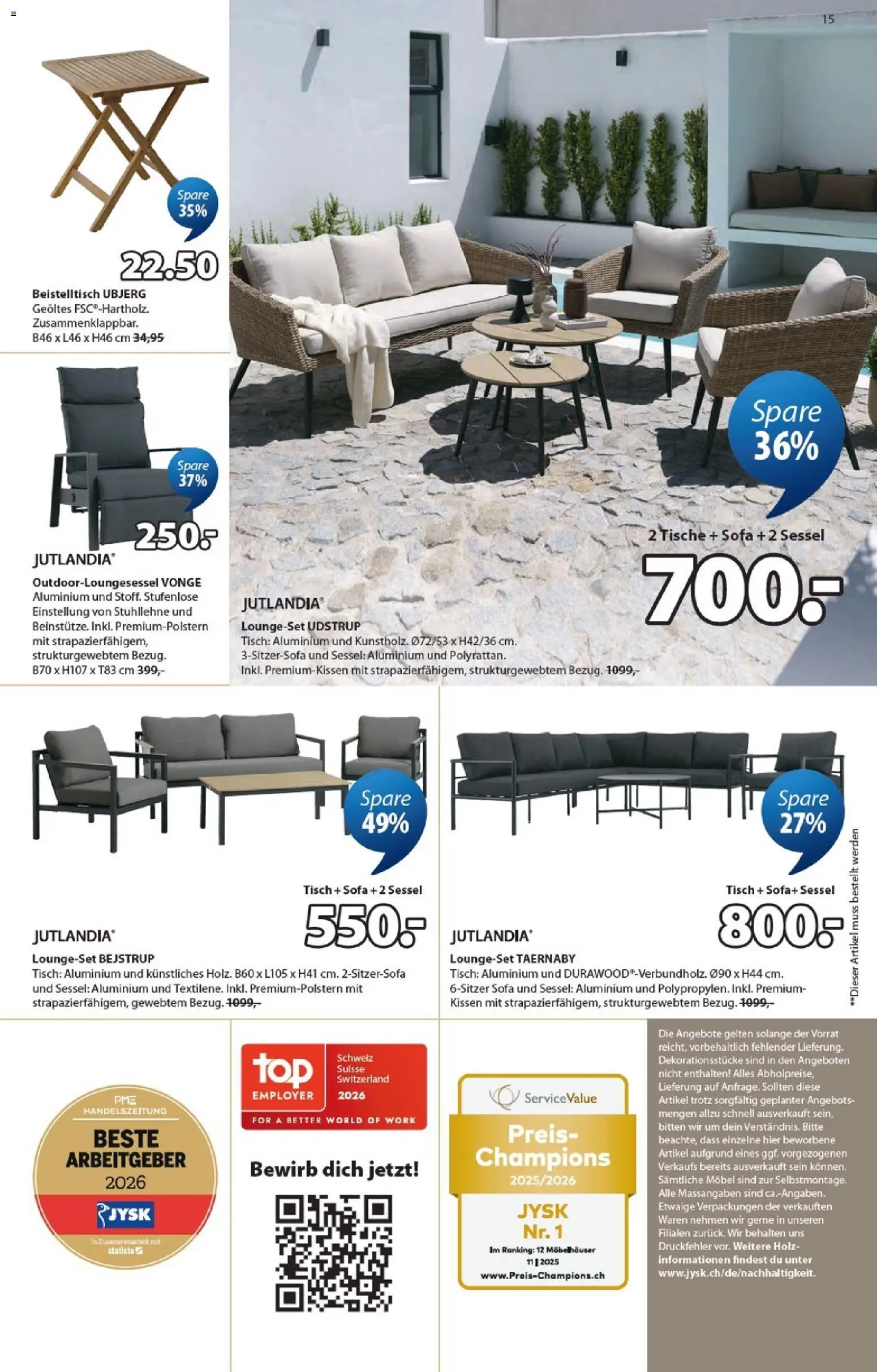 JYSK aktionen – gültig ab 09.06.2026 | Seite: 15 | Produkte: Tisch, Kissen, Sofa, Sessel